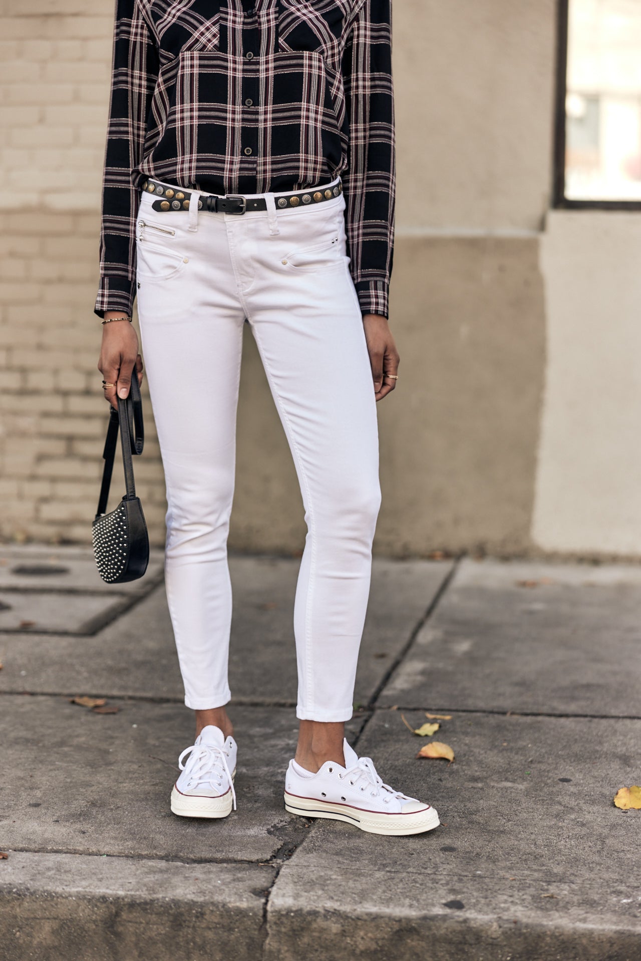 Jeans slim Femme Alexa High Waist Cropped white | Freeman T. Porter