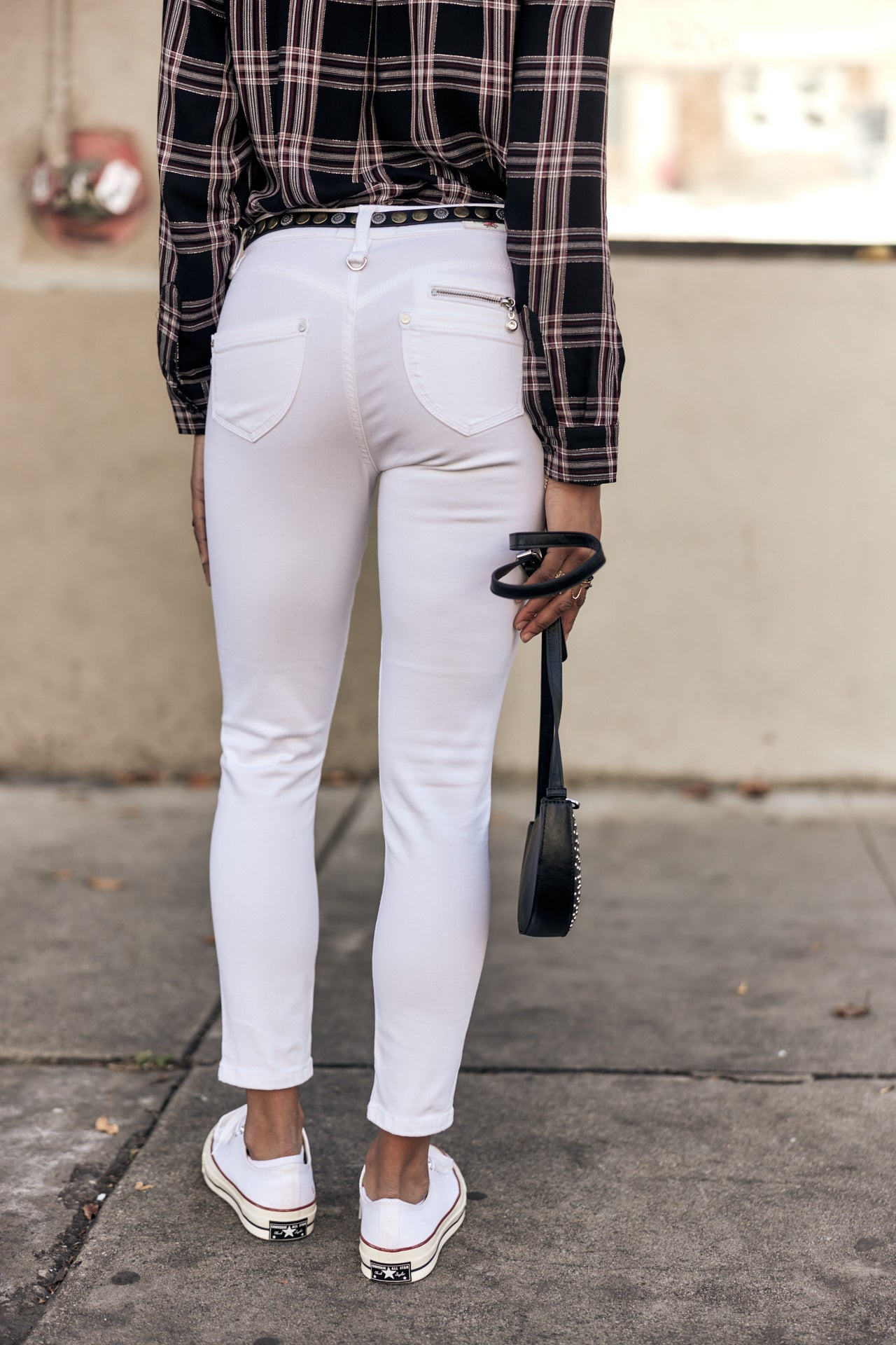 Jeans slim Femme Alexa High Waist Cropped white | Freeman T. Porter