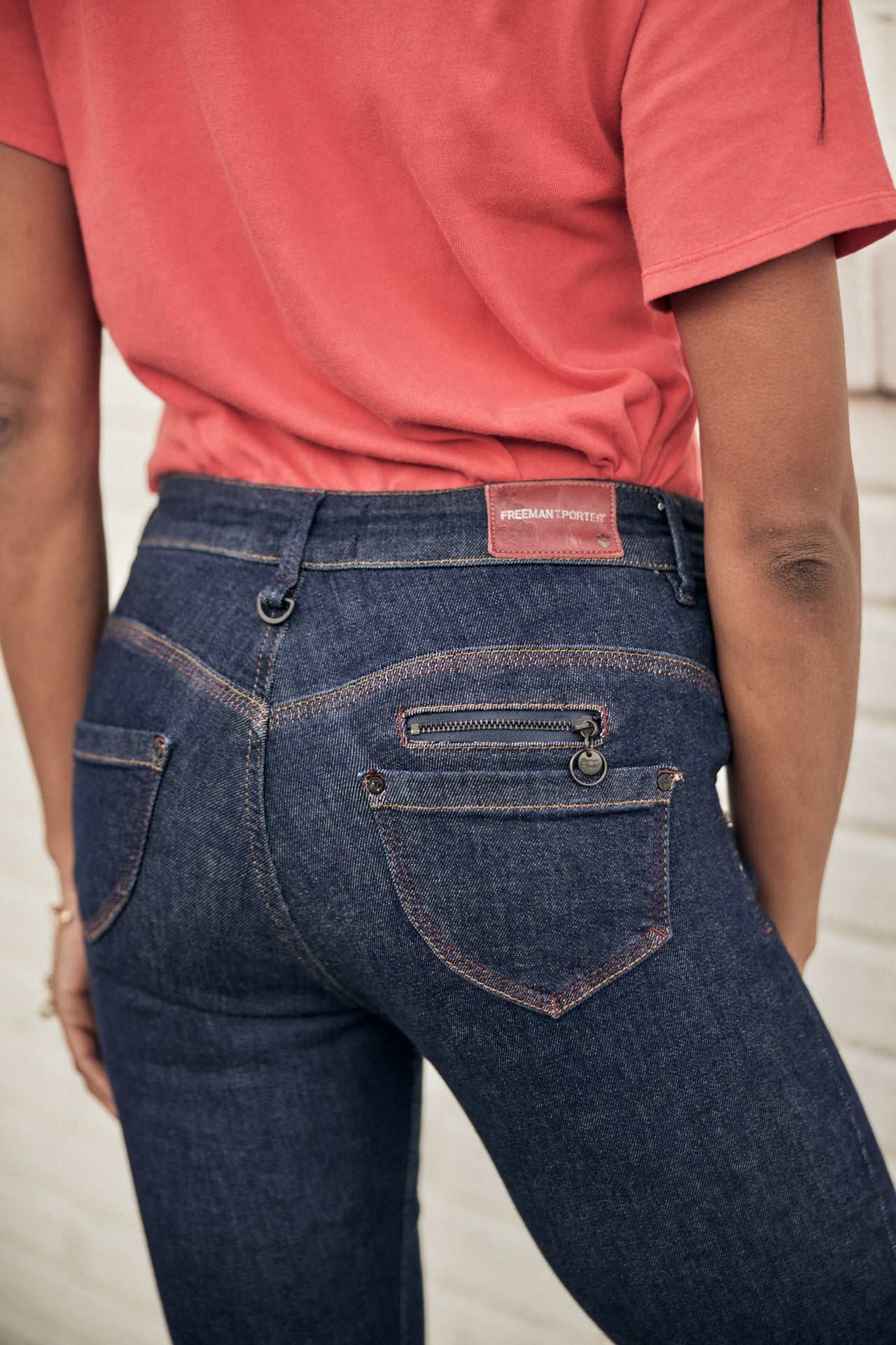 Jeans taille haute 7/8 Femme Alexa High Waist Cropped bokken | Freeman T. Porter