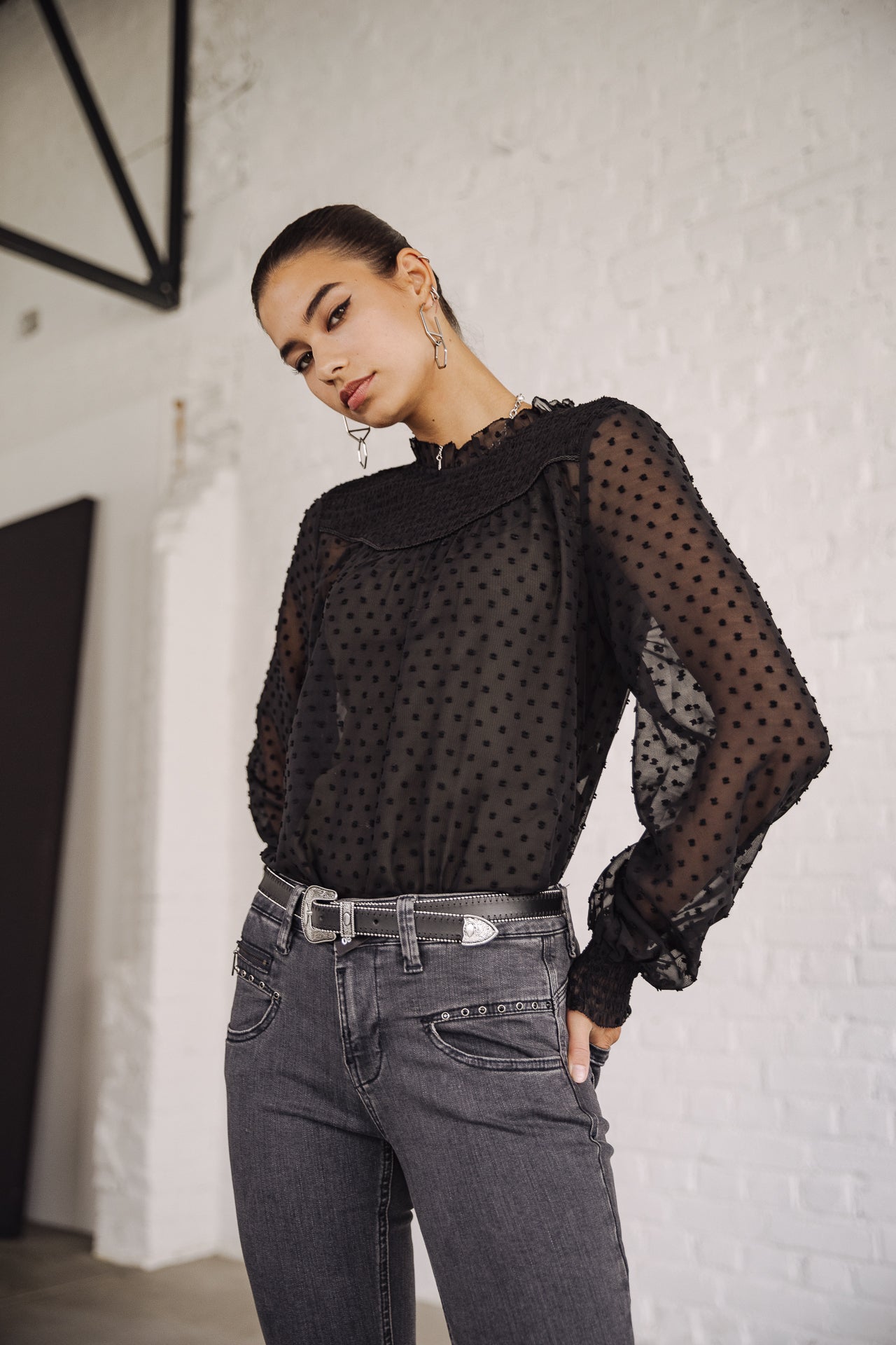 Jeans taille haute 7/8 Femme Alexa High Waist Cropped bornado | Freeman T. Porter