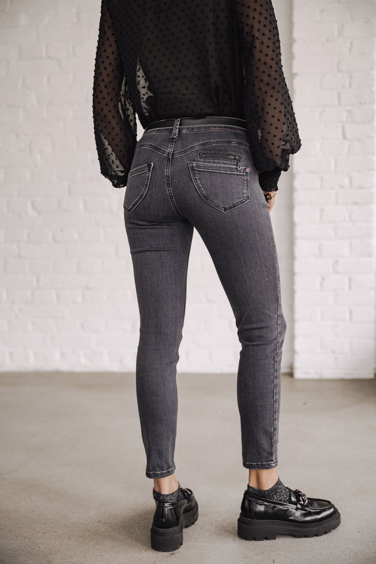 Jeans taille haute 7/8 Femme Alexa High Waist Cropped bornado | Freeman T. Porter