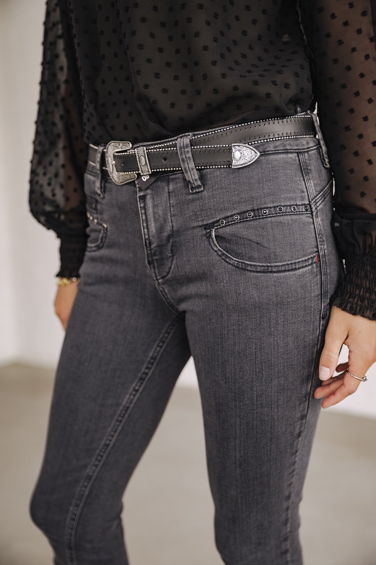 Jeans taille haute 7/8 Femme Alexa High Waist Cropped bornado | Freeman T. Porter