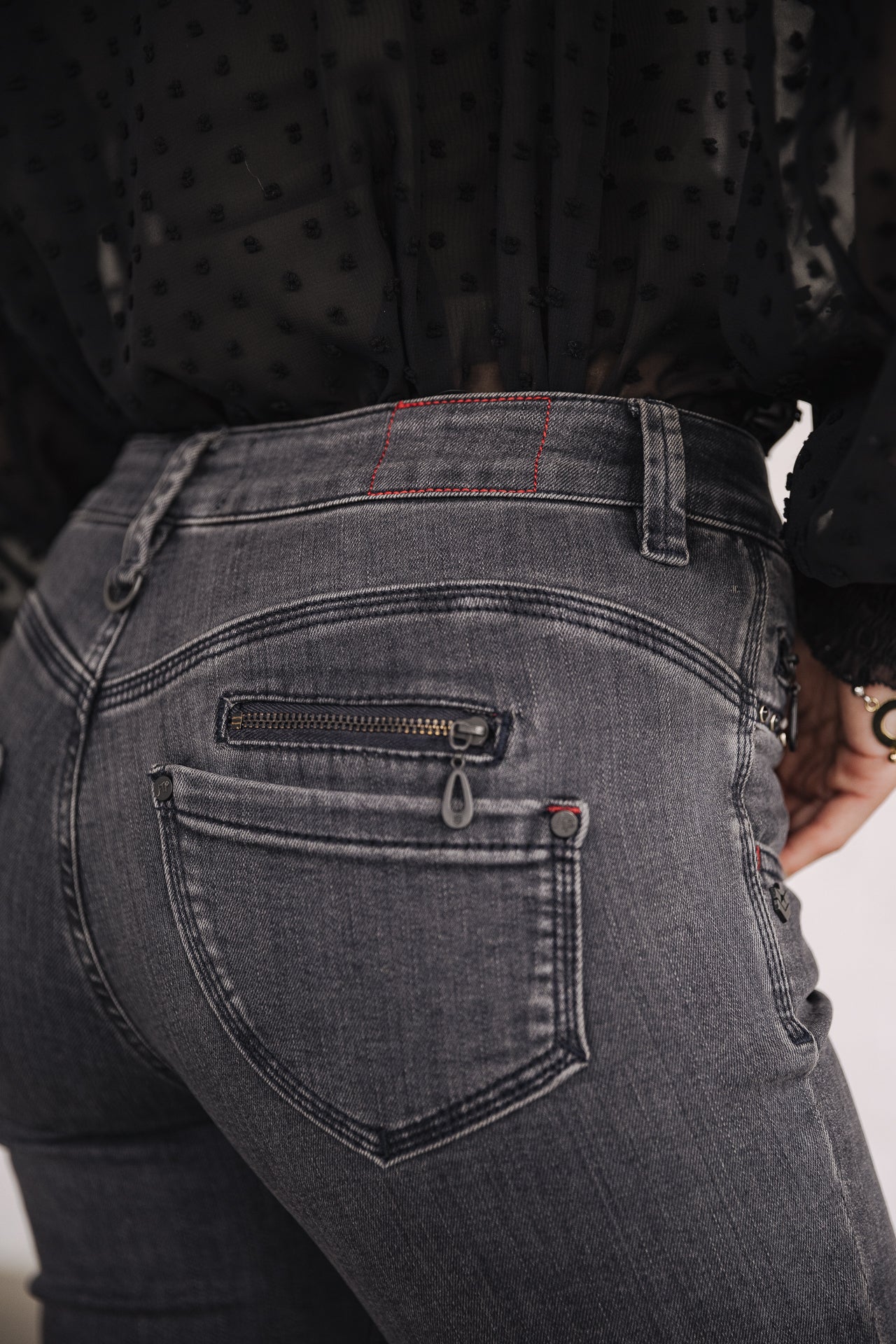 Jeans taille haute 7/8 Femme Alexa High Waist Cropped bornado | Freeman T. Porter