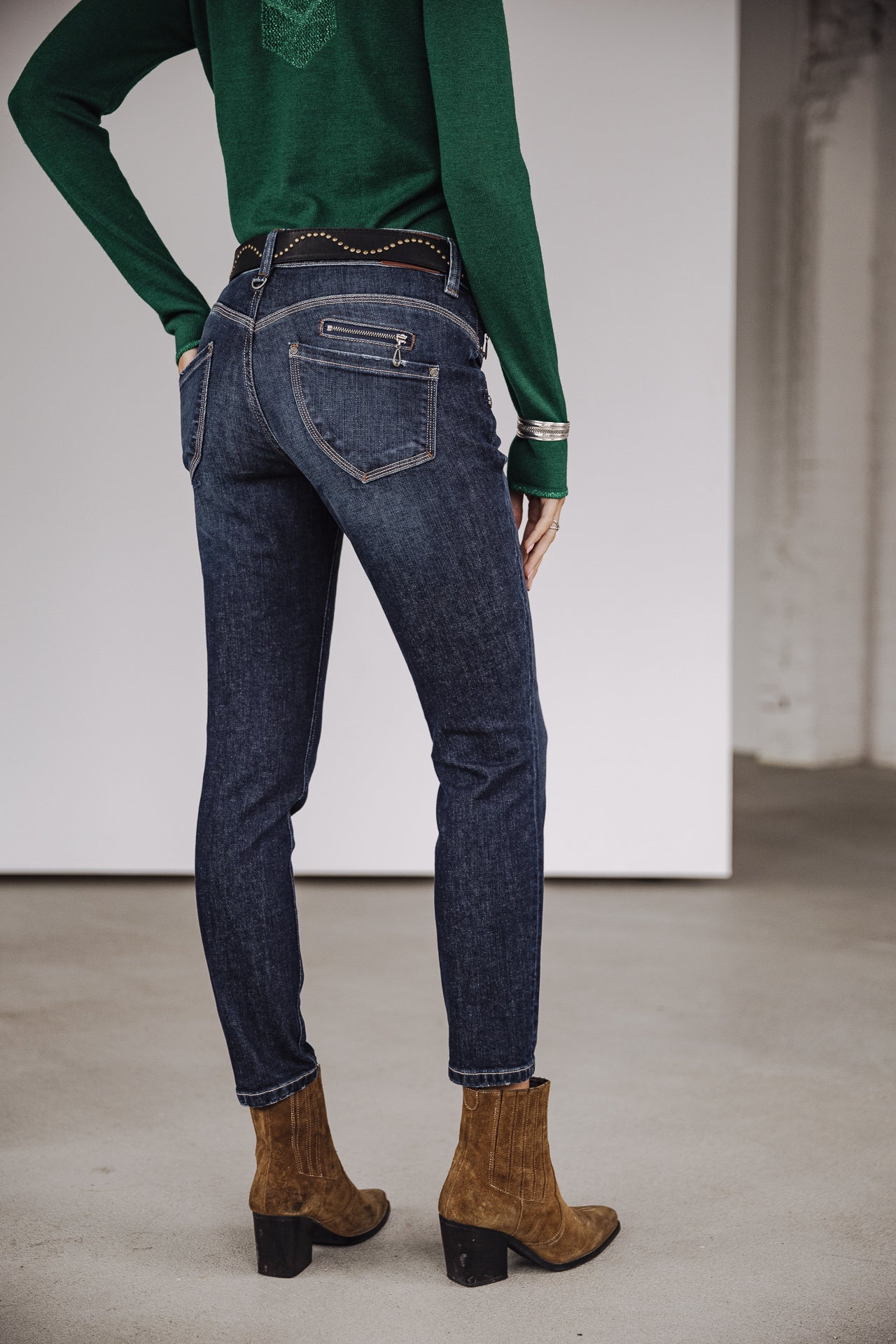 Jeans taille haute 7/8 Femme Alexa High Waist Cropped santacruz | Freeman T. Porter