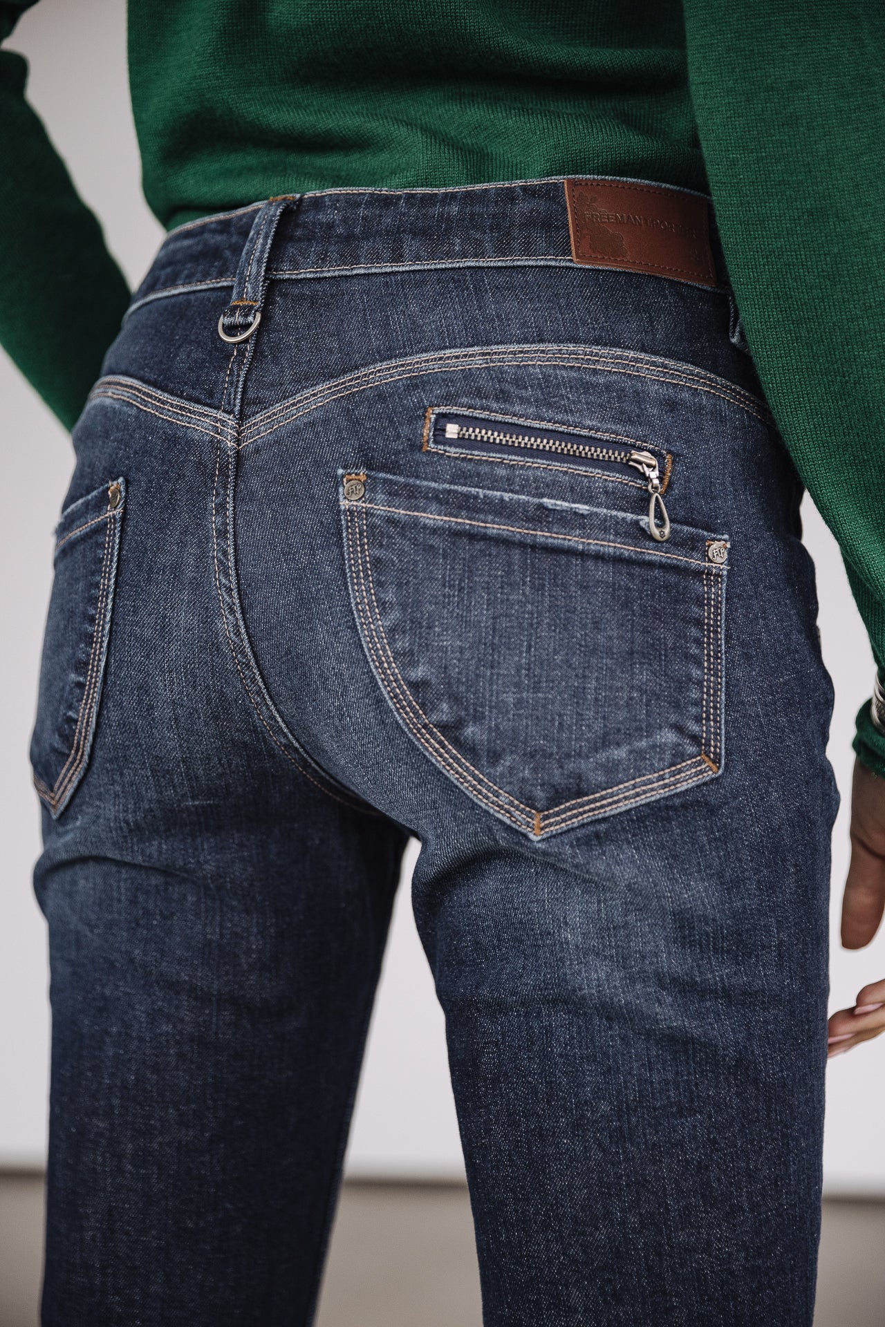 Jeans taille haute 7/8 Femme Alexa High Waist Cropped santacruz | Freeman T. Porter