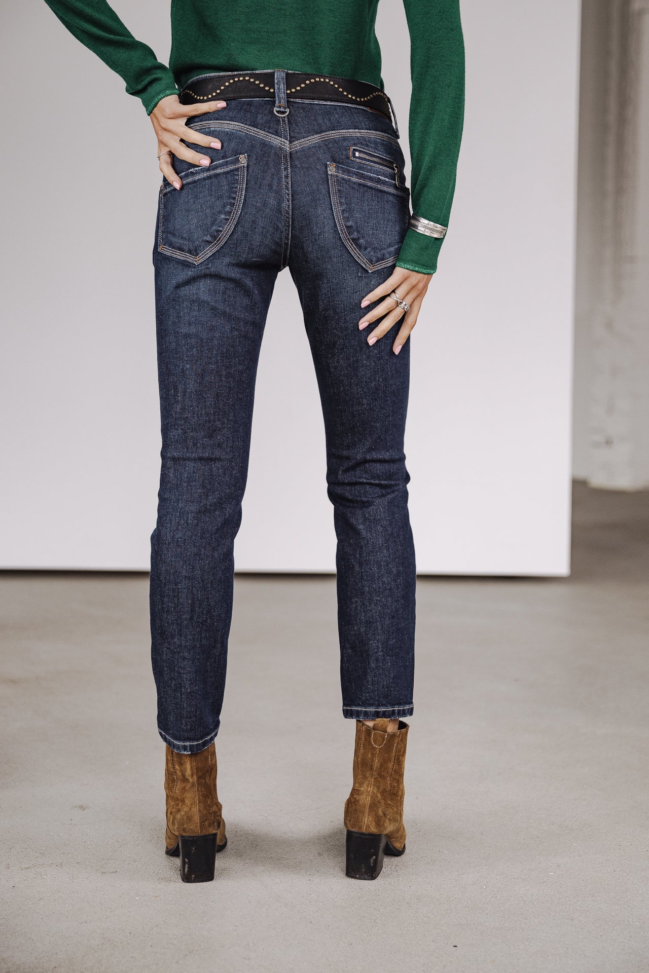 Jeans taille haute 7/8 Femme Alexa High Waist Cropped santacruz | Freeman T. Porter