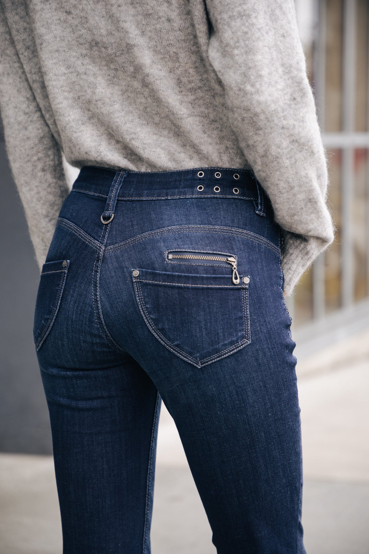 Jeans taille haute 7/8 Femme Alexa High Waist Cropped mapela | Freeman T. Porter