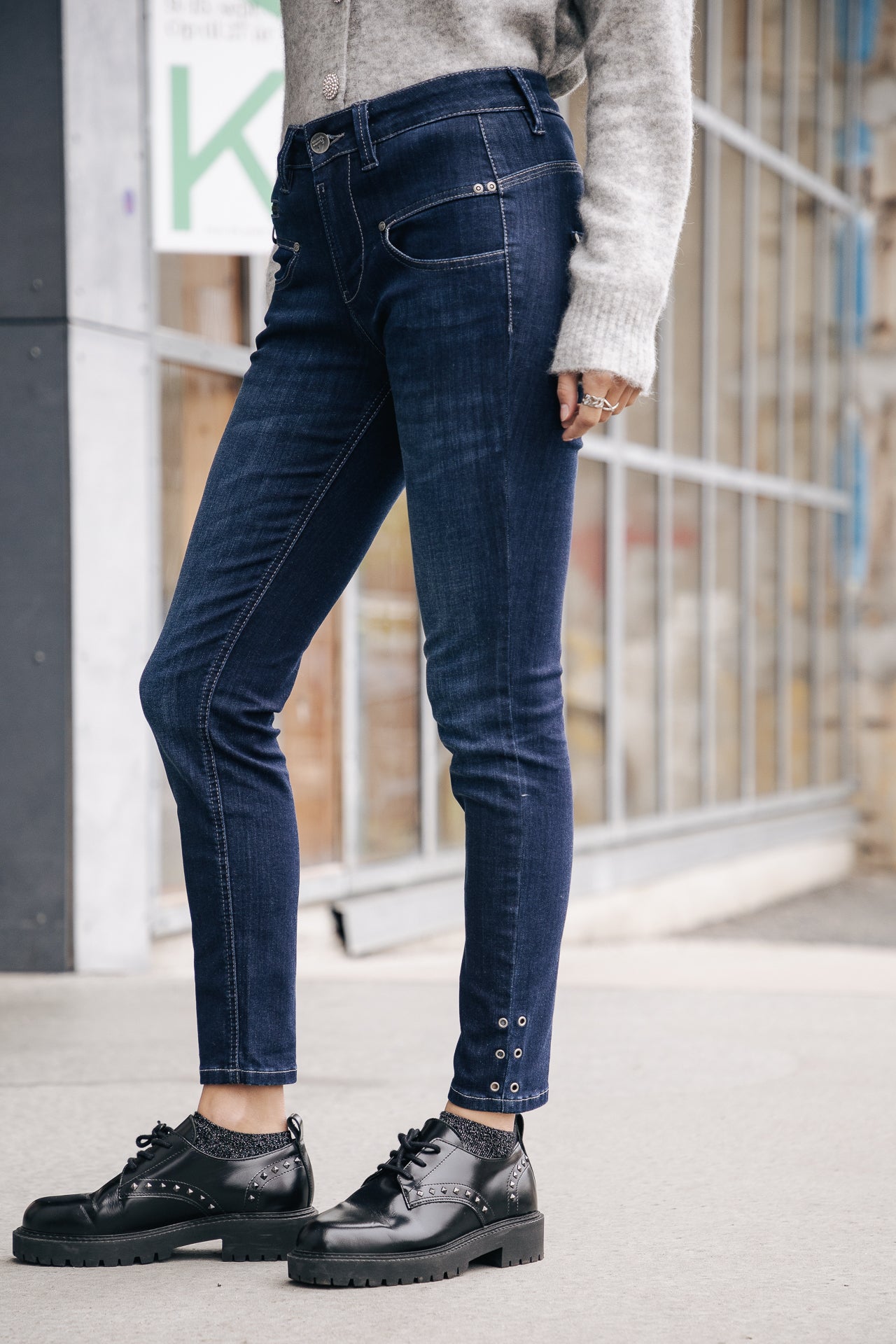 Jeans taille haute 7/8 Femme Alexa High Waist Cropped mapela | Freeman T. Porter
