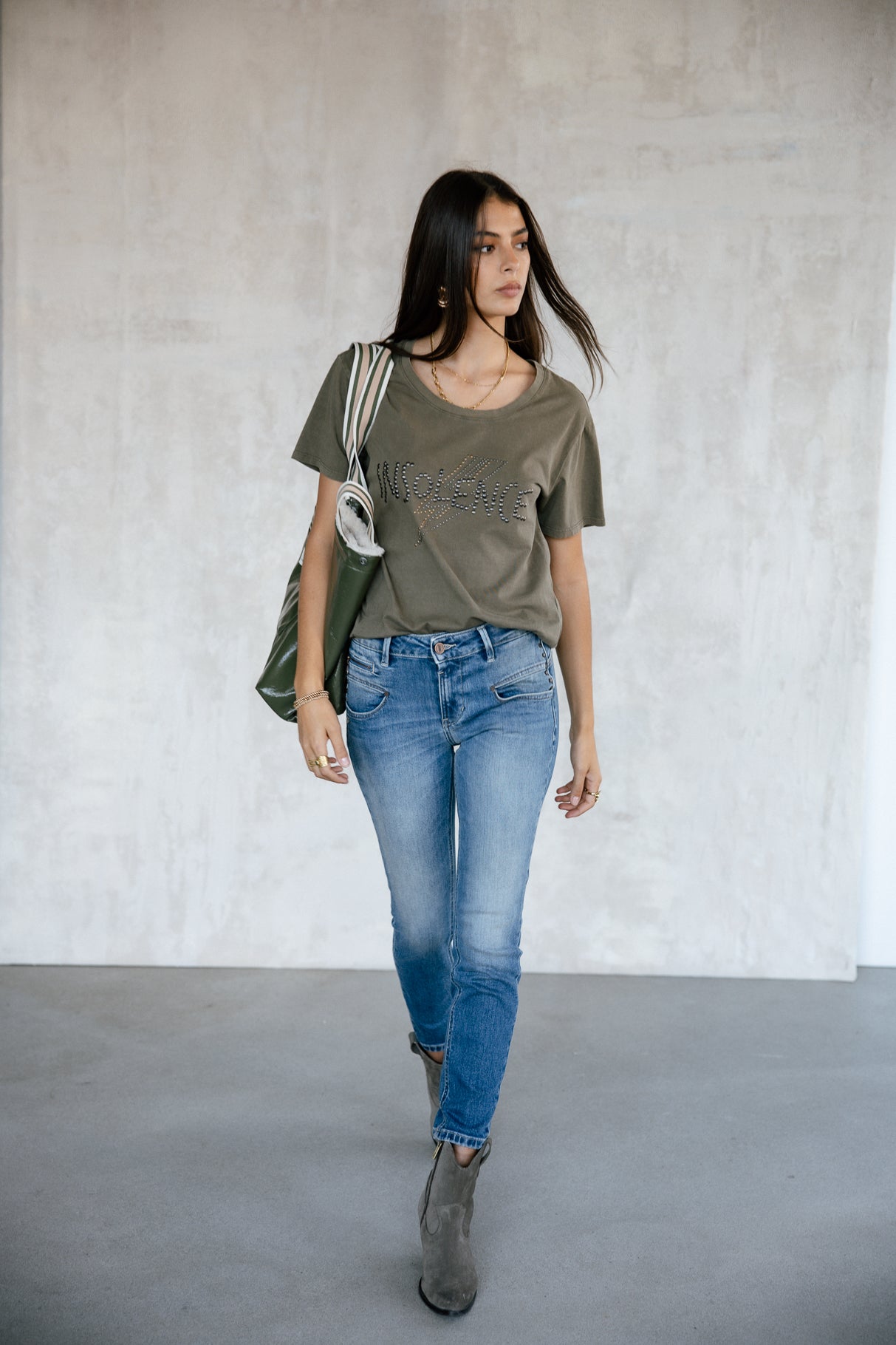 Röhrenjeans Frau Alexa High Waist Cropped sicilian | Freeman T. Porter