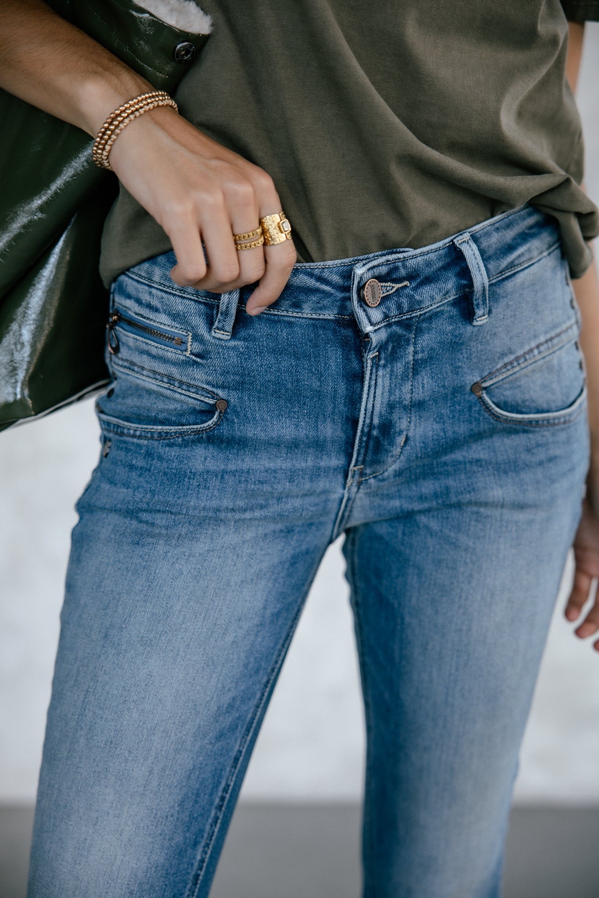 Röhrenjeans Frau Alexa High Waist Cropped sicilian | Freeman T. Porter