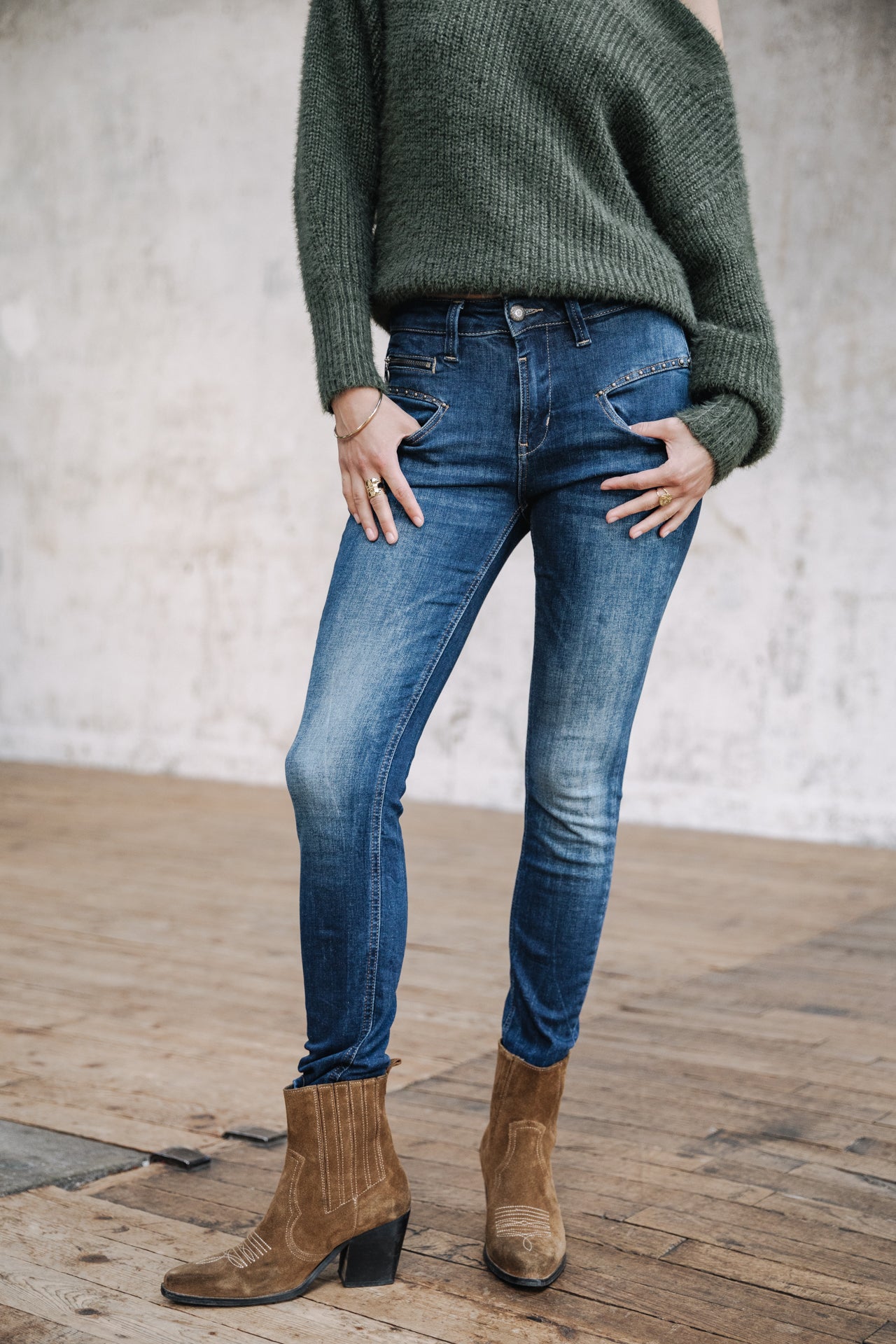 Jeans taille haute 7/8 Femme Alexa High Waist Cropped fever | Freeman T. Porter