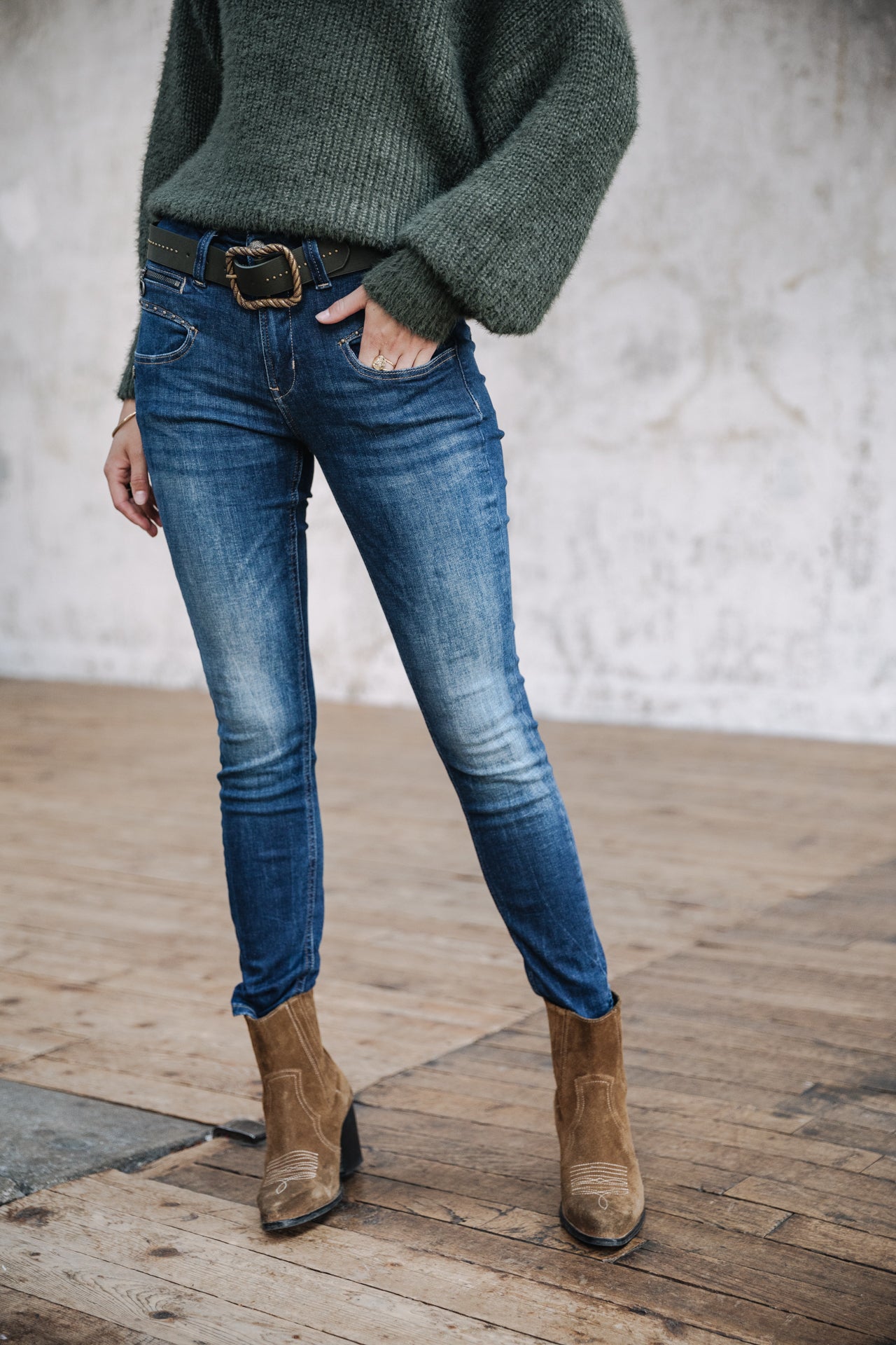 Jeans taille haute 7/8 Femme Alexa High Waist Cropped fever | Freeman T. Porter