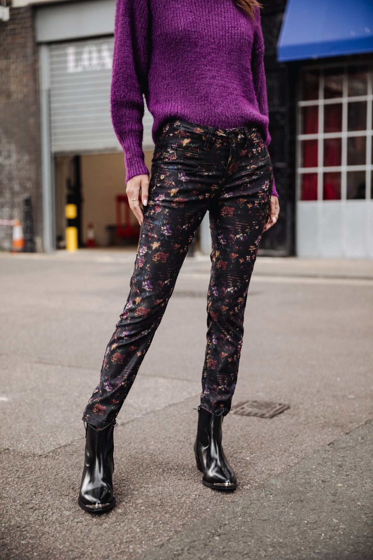 Pantalon taille haute 7/8 Femme Alexa High Waist Cropped Fiory original | Freeman T. Porter