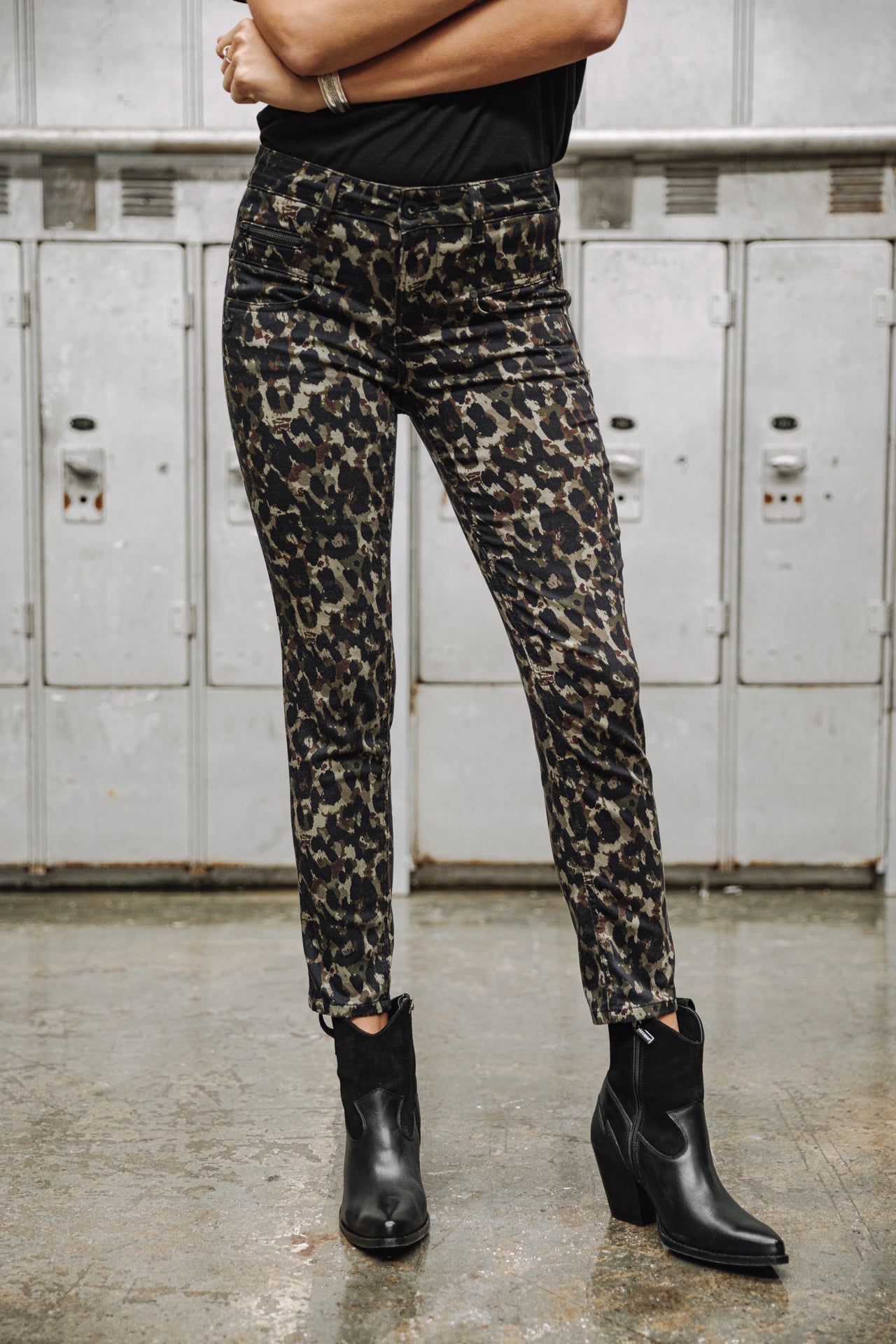 Pantalon taille haute 7/8 Femme Alexa High Waist Cropped Marsh original | Freeman T. Porter
