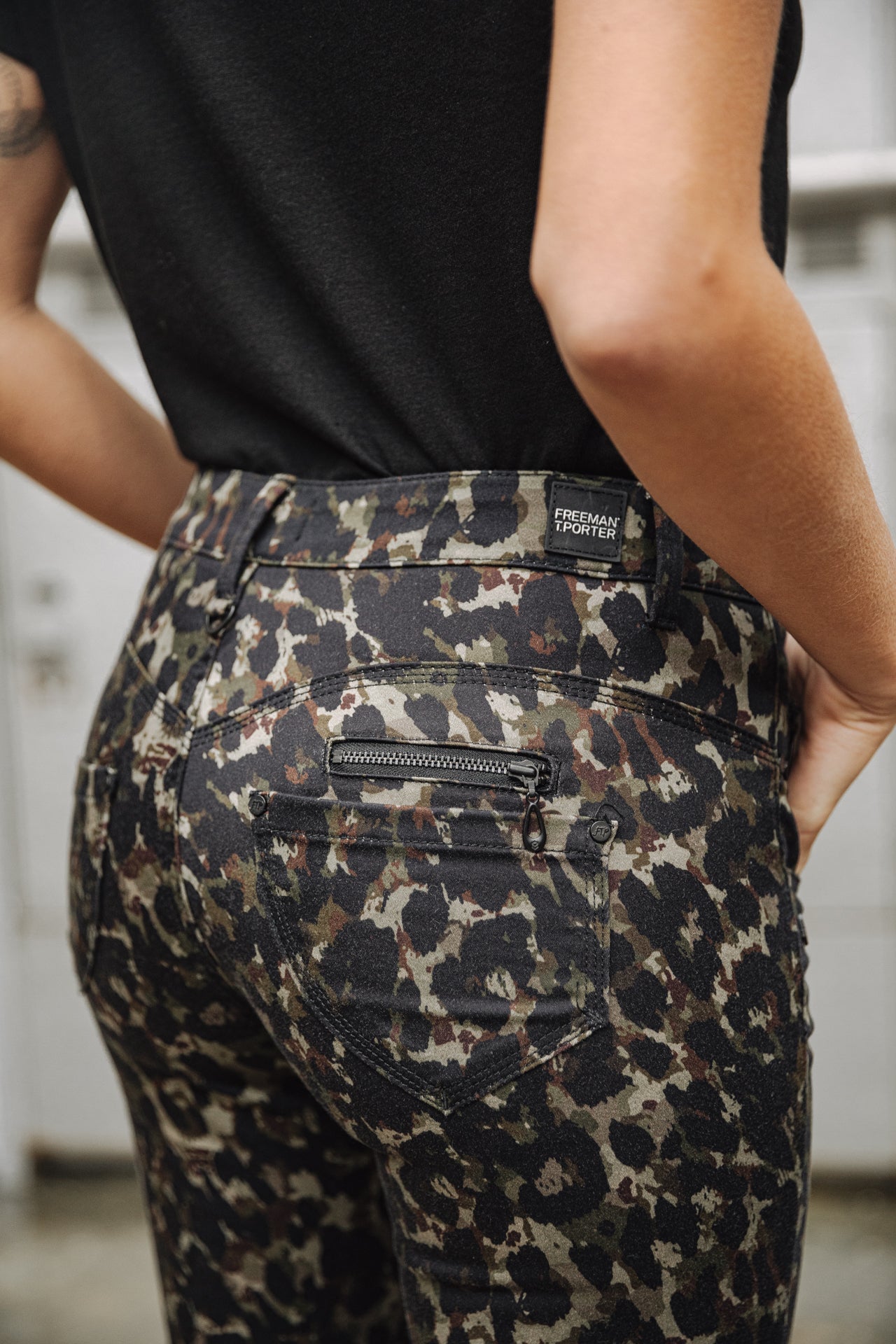 Pantalon taille haute 7/8 Mujer Alexa High Waist Cropped Marsh original | Freeman T. Porter