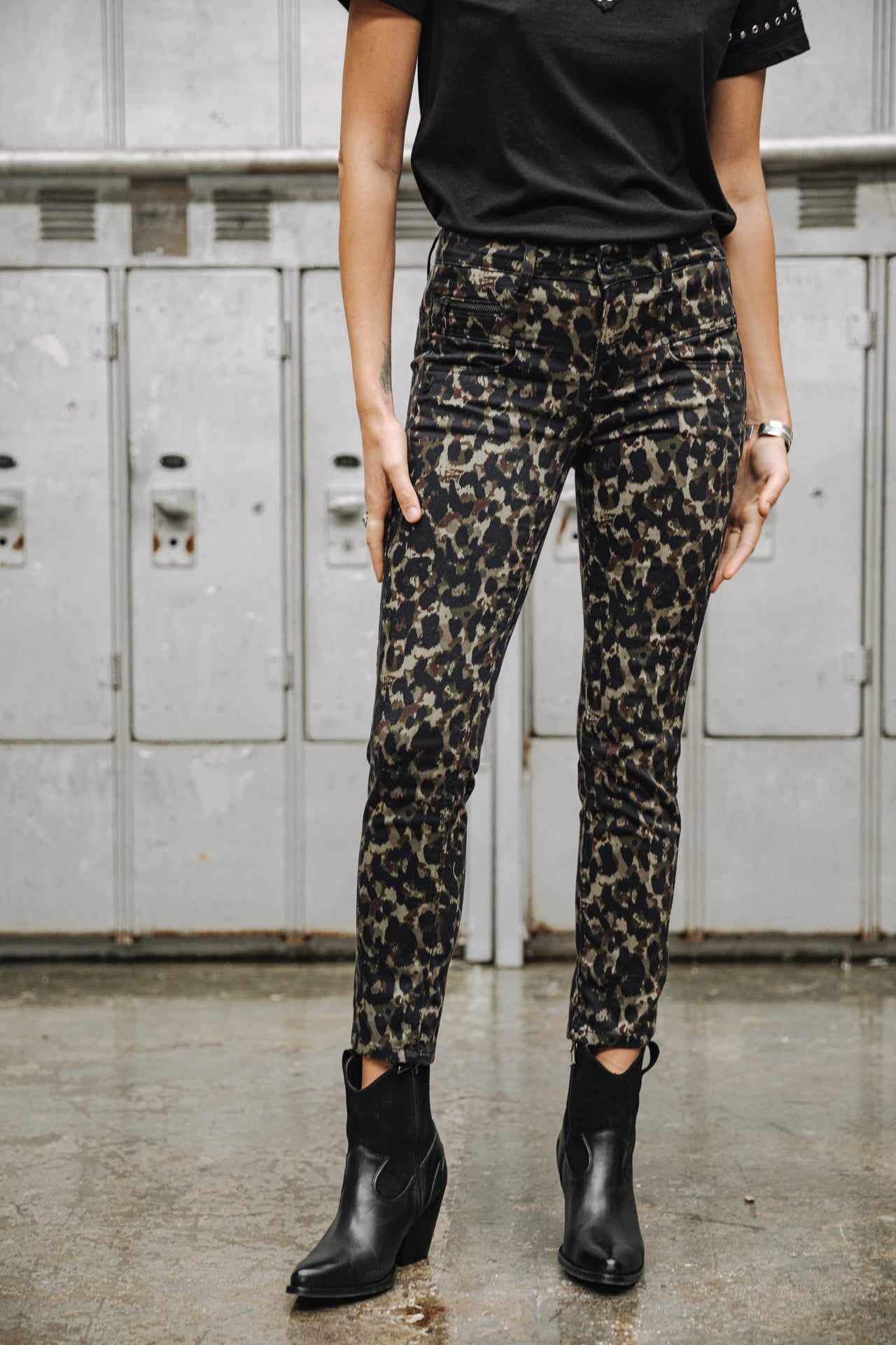 Pantalon taille haute 7/8 Mujer Alexa High Waist Cropped Marsh original | Freeman T. Porter