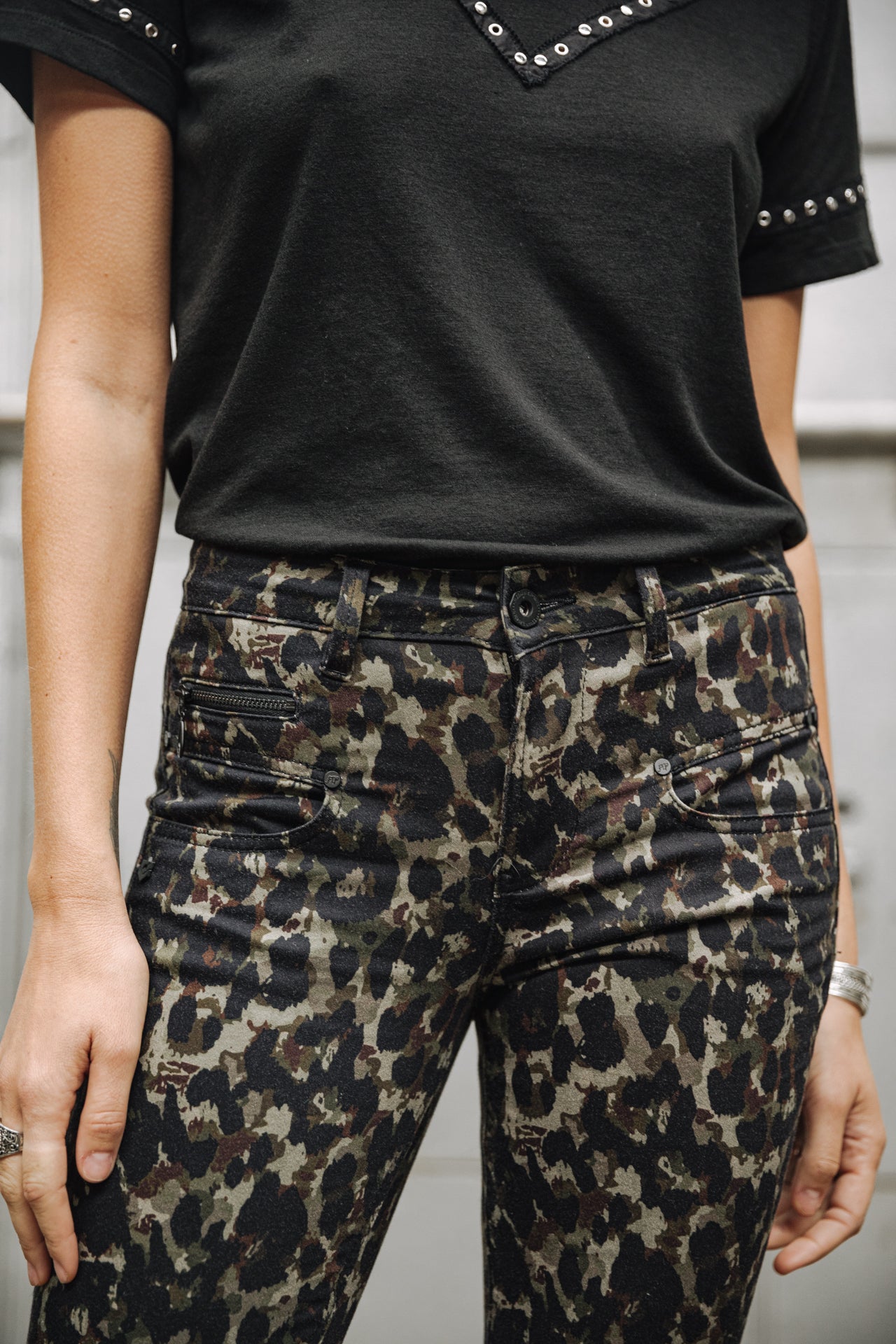 Pantalon taille haute 7/8 Mujer Alexa High Waist Cropped Marsh original | Freeman T. Porter