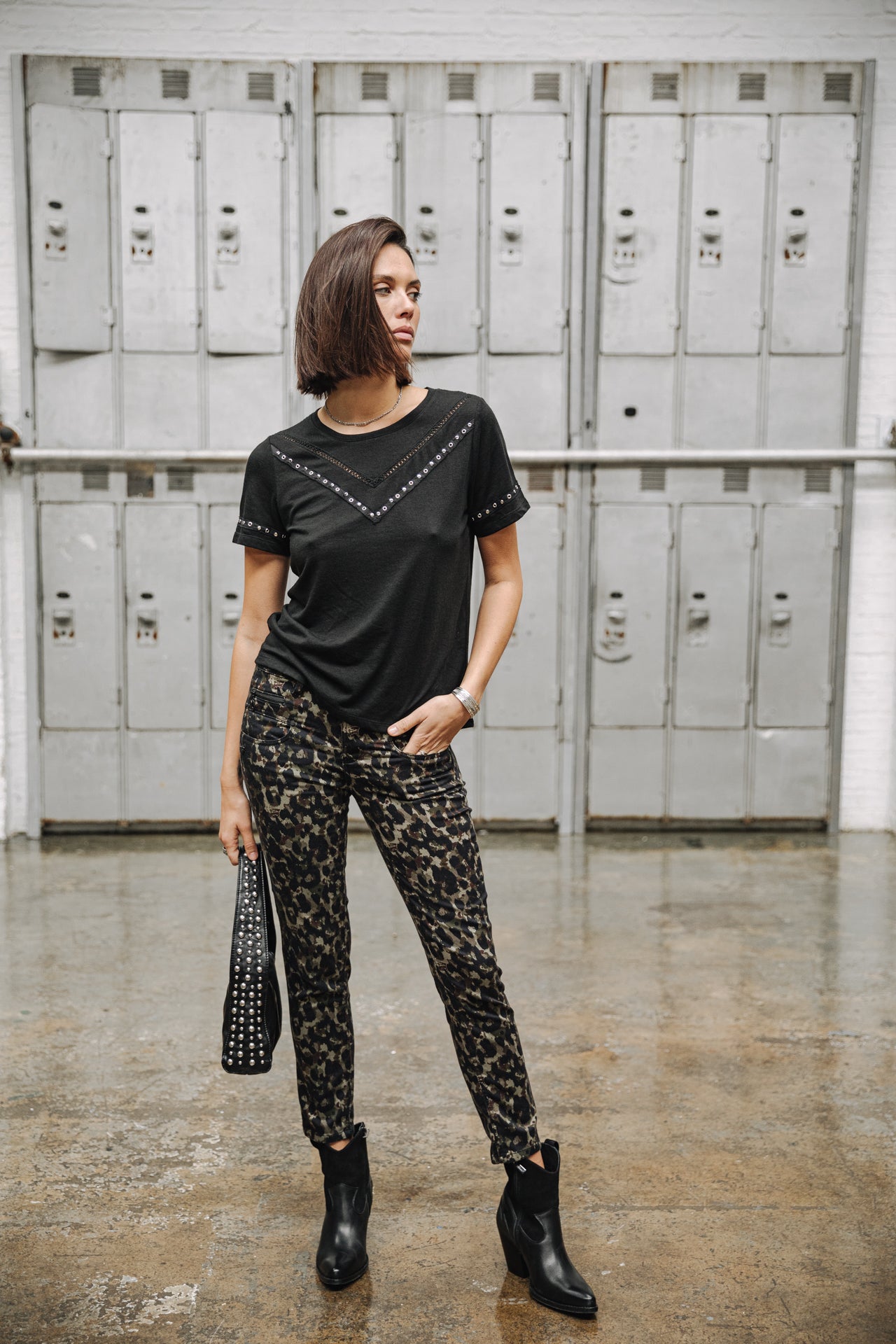 Pantalon taille haute 7/8 Mujer Alexa High Waist Cropped Marsh original | Freeman T. Porter