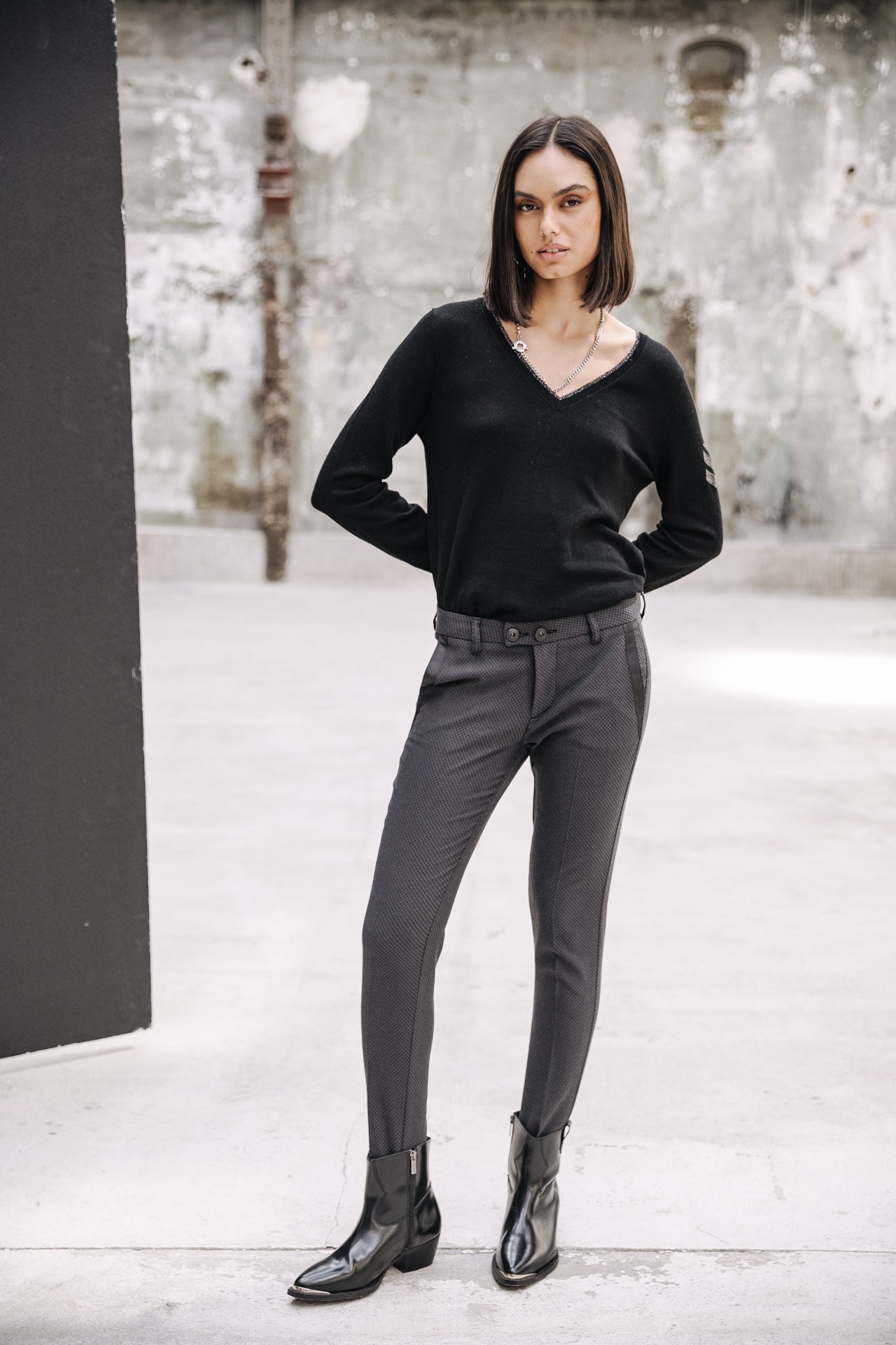 Pantalon super slim Femme Tessa Colish ebony | Freeman T. Porter