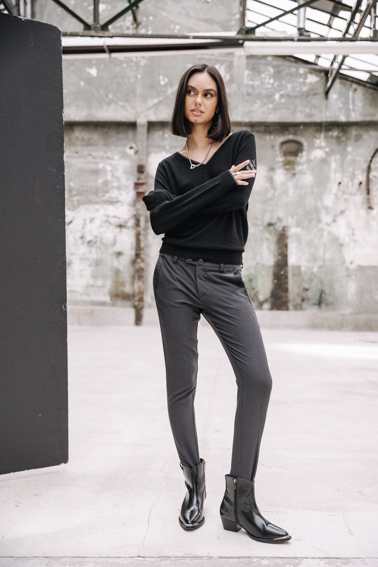 Pantalon super slim Femme Tessa Colish ebony | Freeman T. Porter