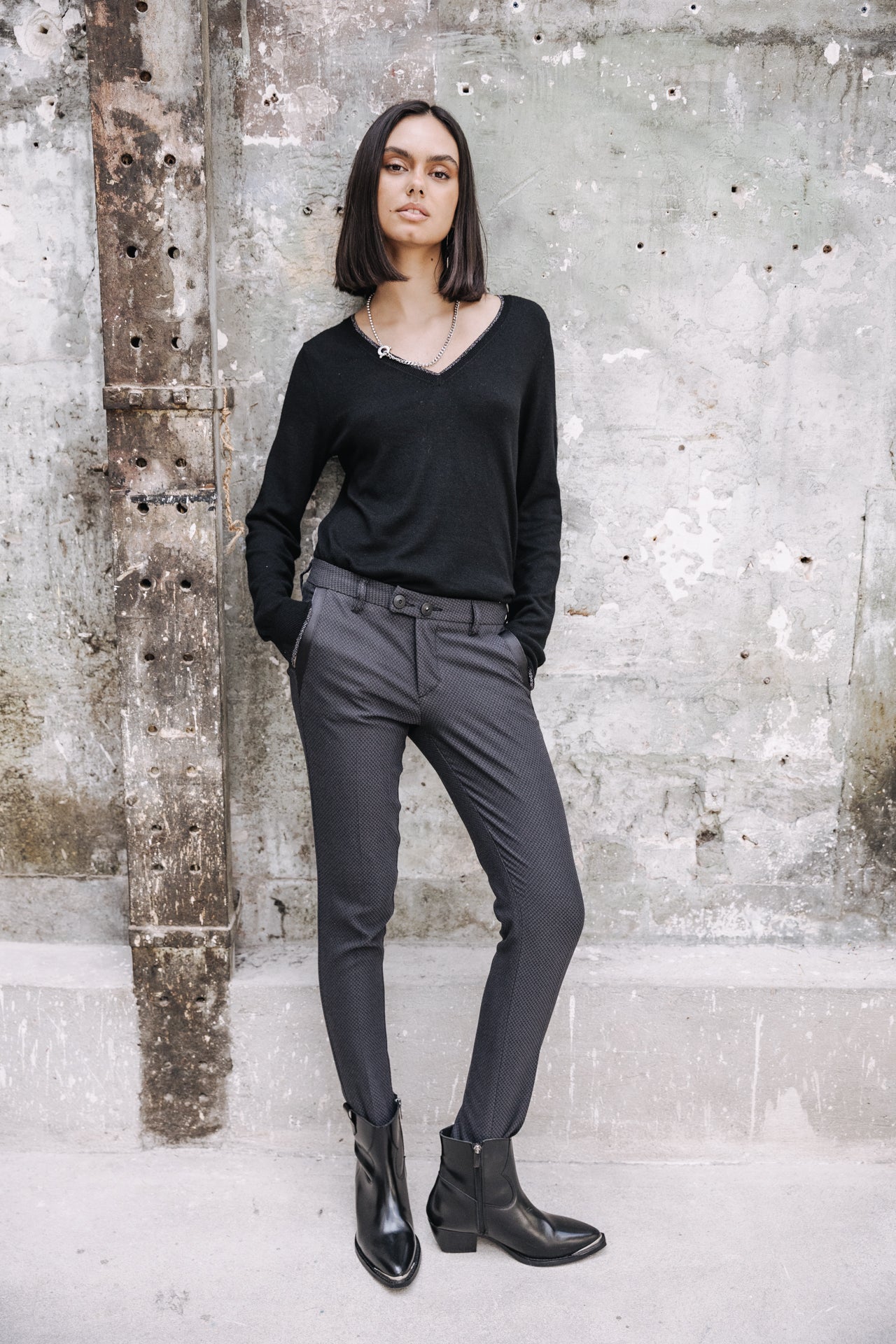 Pantalon super slim Femme Tessa Colish ebony | Freeman T. Porter