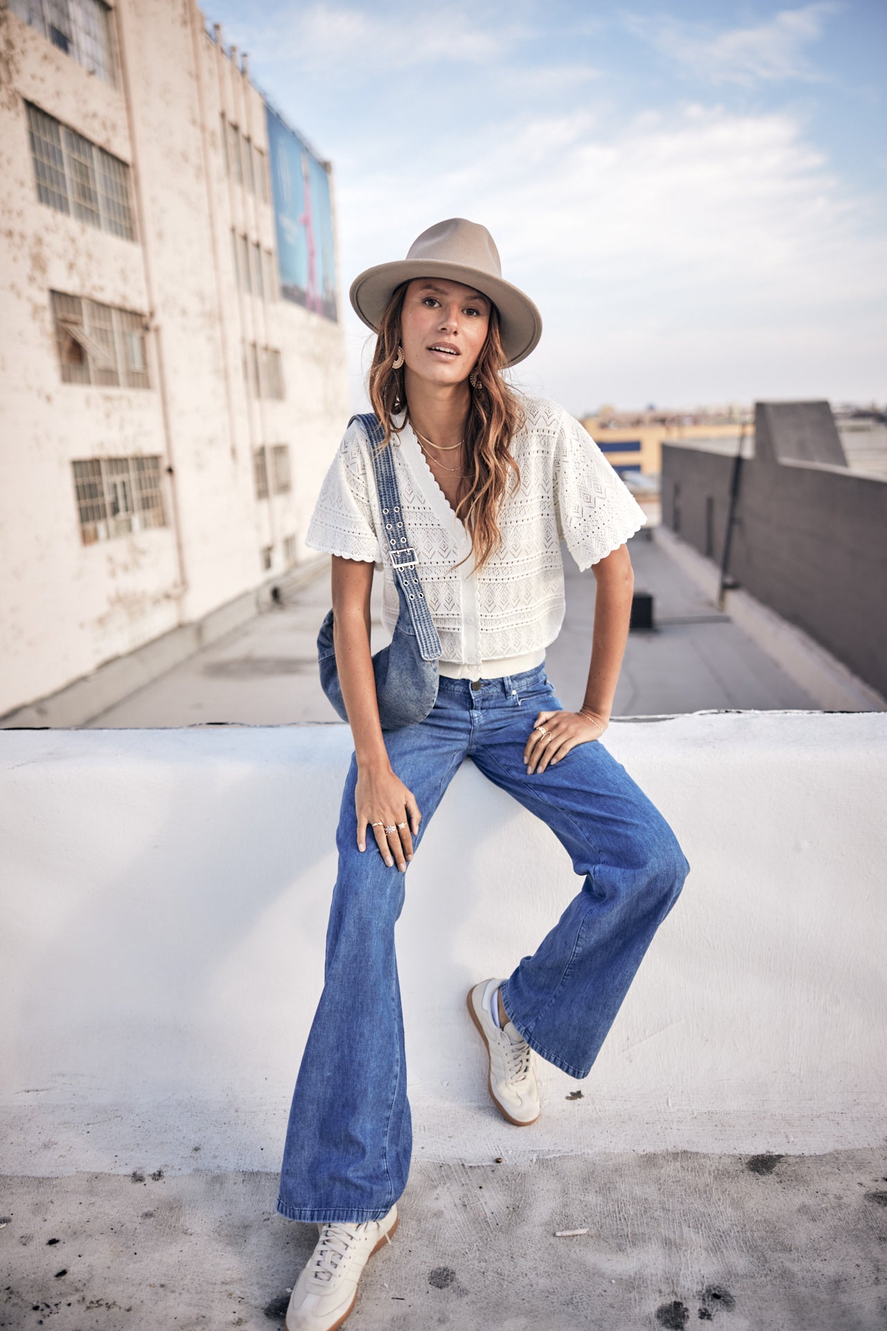 Jeans large Femme Agatha manzana med | Freeman T. Porter