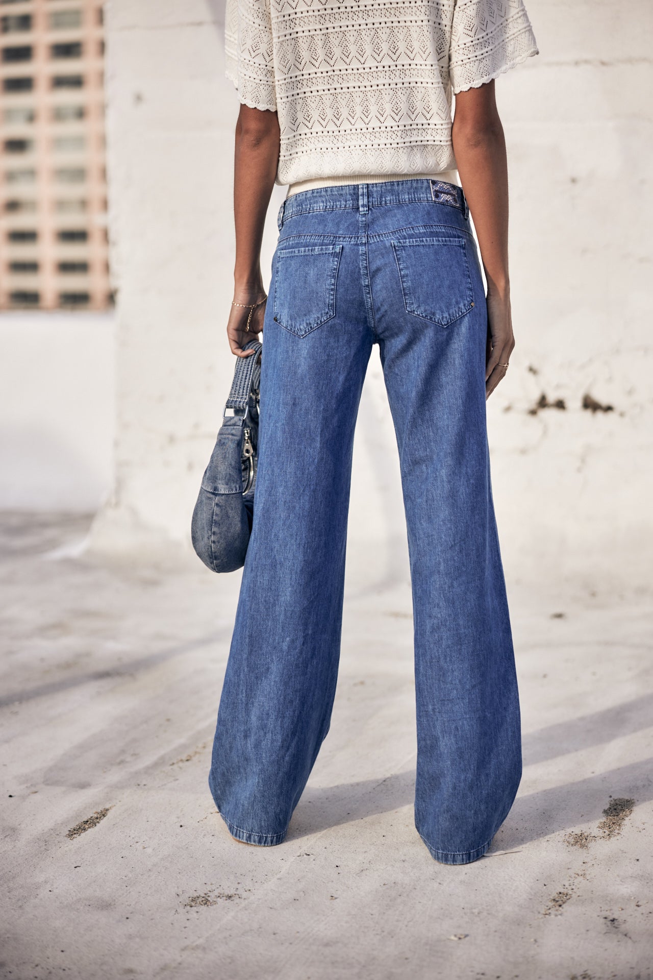Jeans large Femme Agatha manzana med | Freeman T. Porter