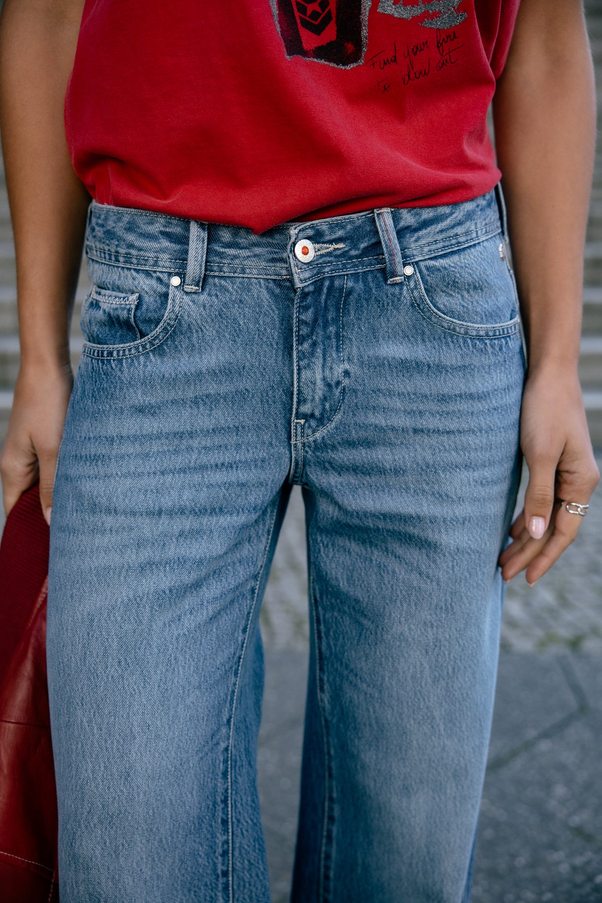 Wide-leg jeans with cuffs Woman Agatha sevillanas | Freeman T. Porter