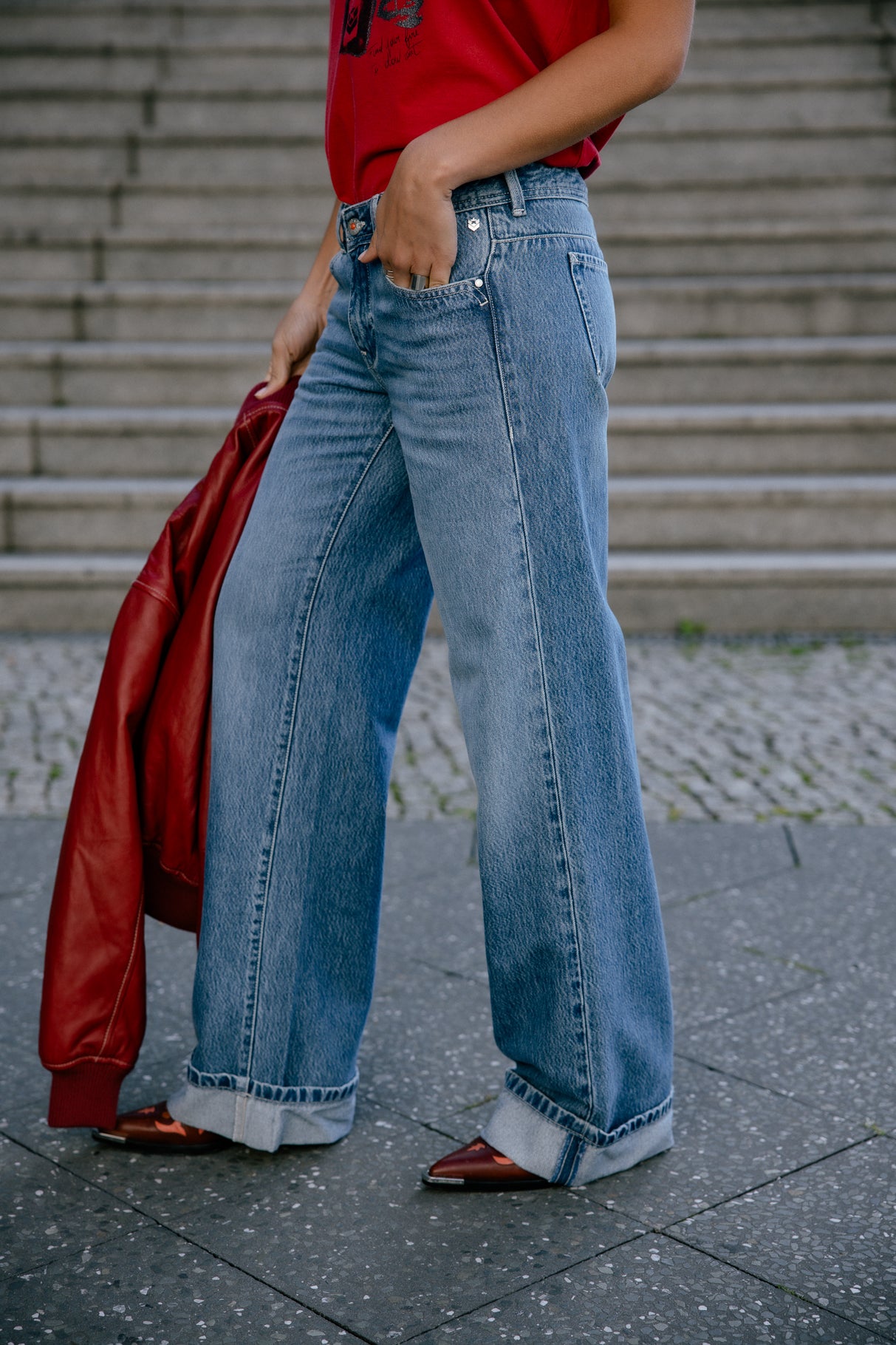 Wide-leg jeans with cuffs Woman Agatha sevillanas | Freeman T. Porter