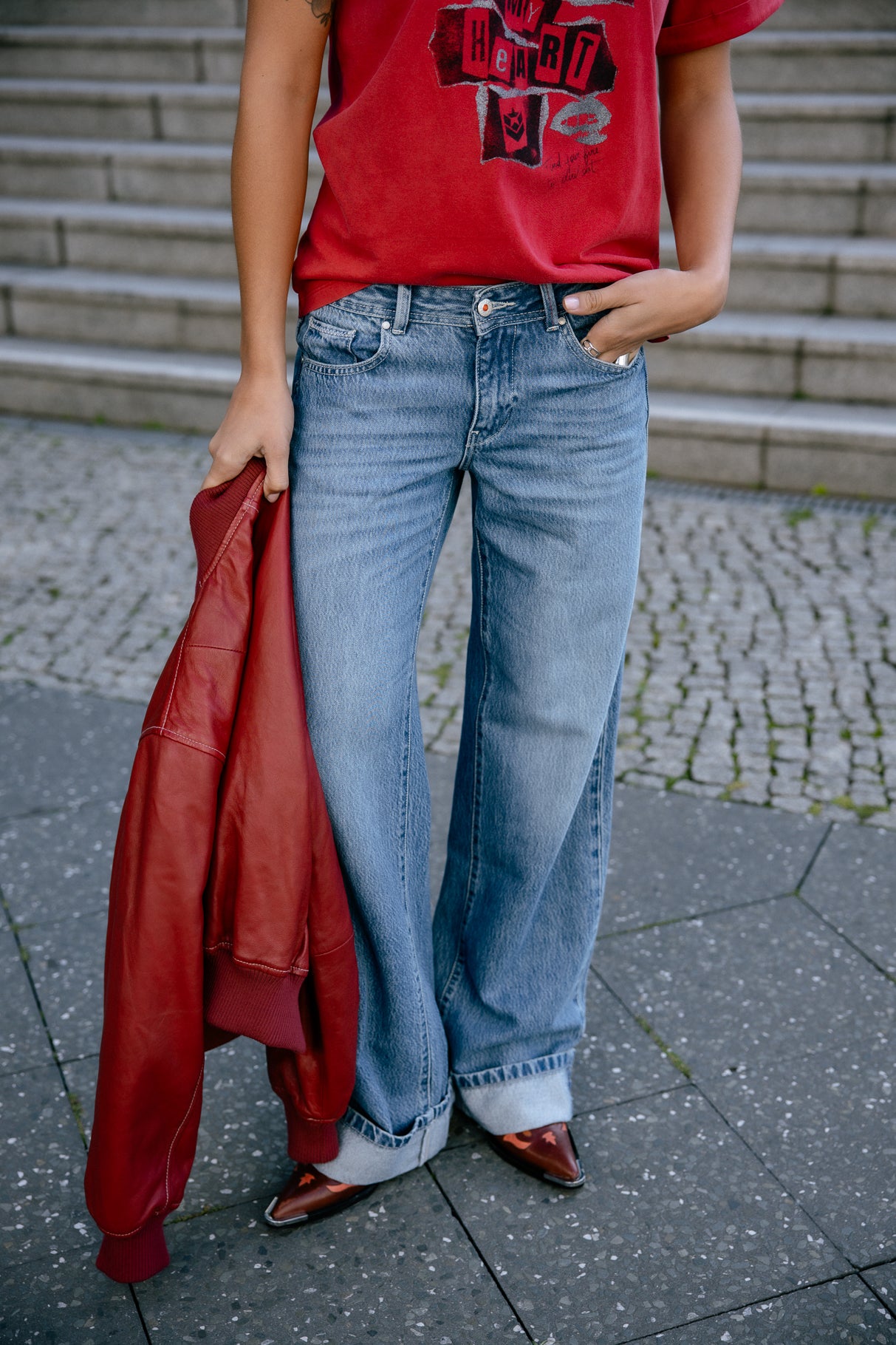 Wide-leg jeans with cuffs Woman Agatha sevillanas | Freeman T. Porter