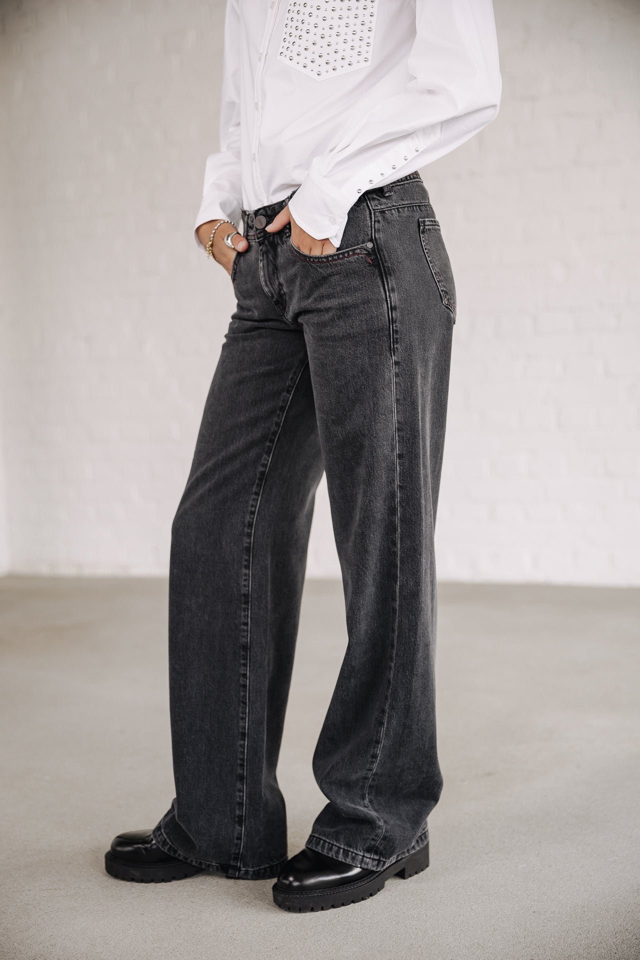 Jeans large taille basse Femme Agatha Denim salsina | Freeman T. Porter