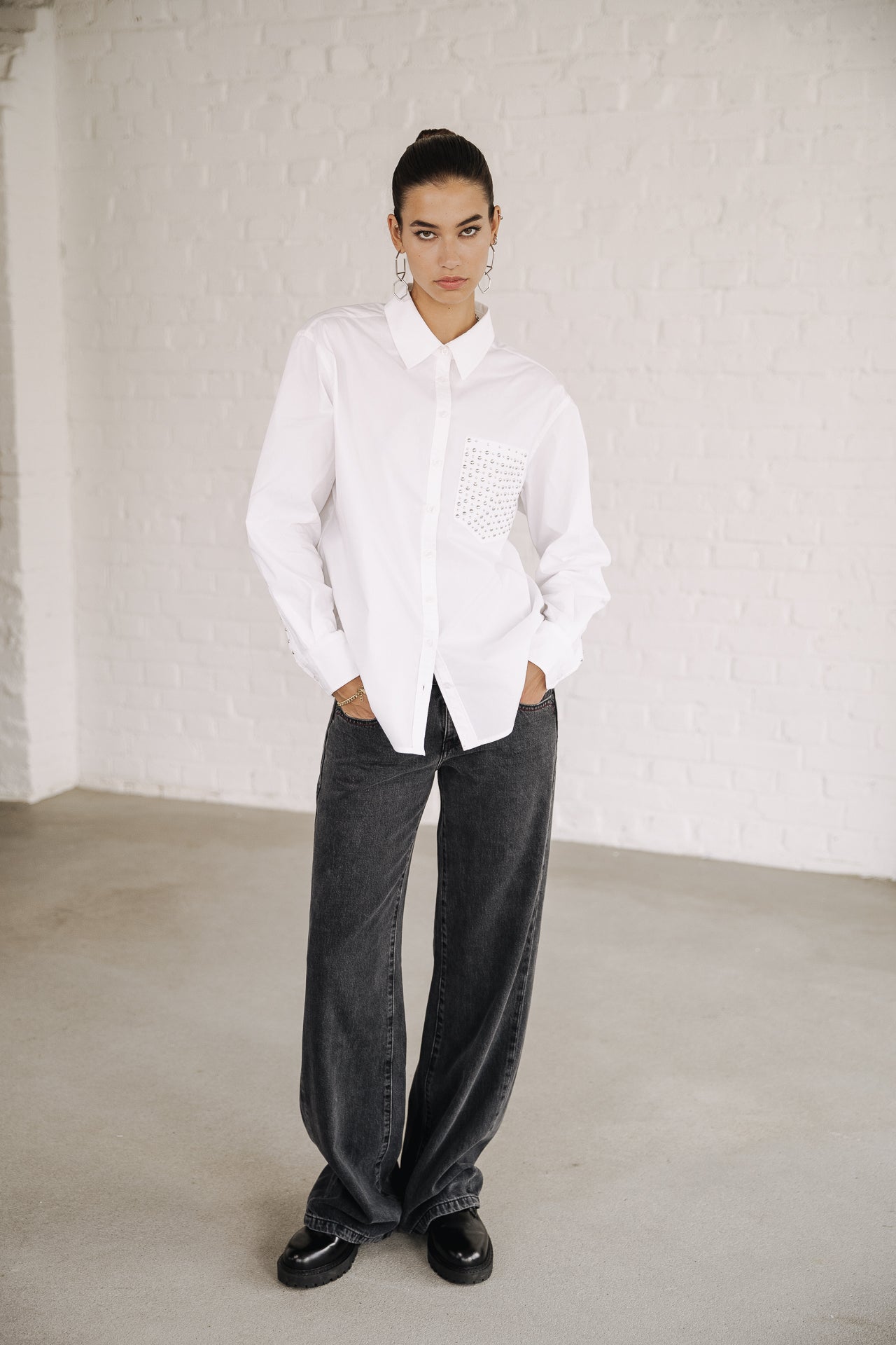 Jeans large taille basse Femme Agatha Denim salsina | Freeman T. Porter