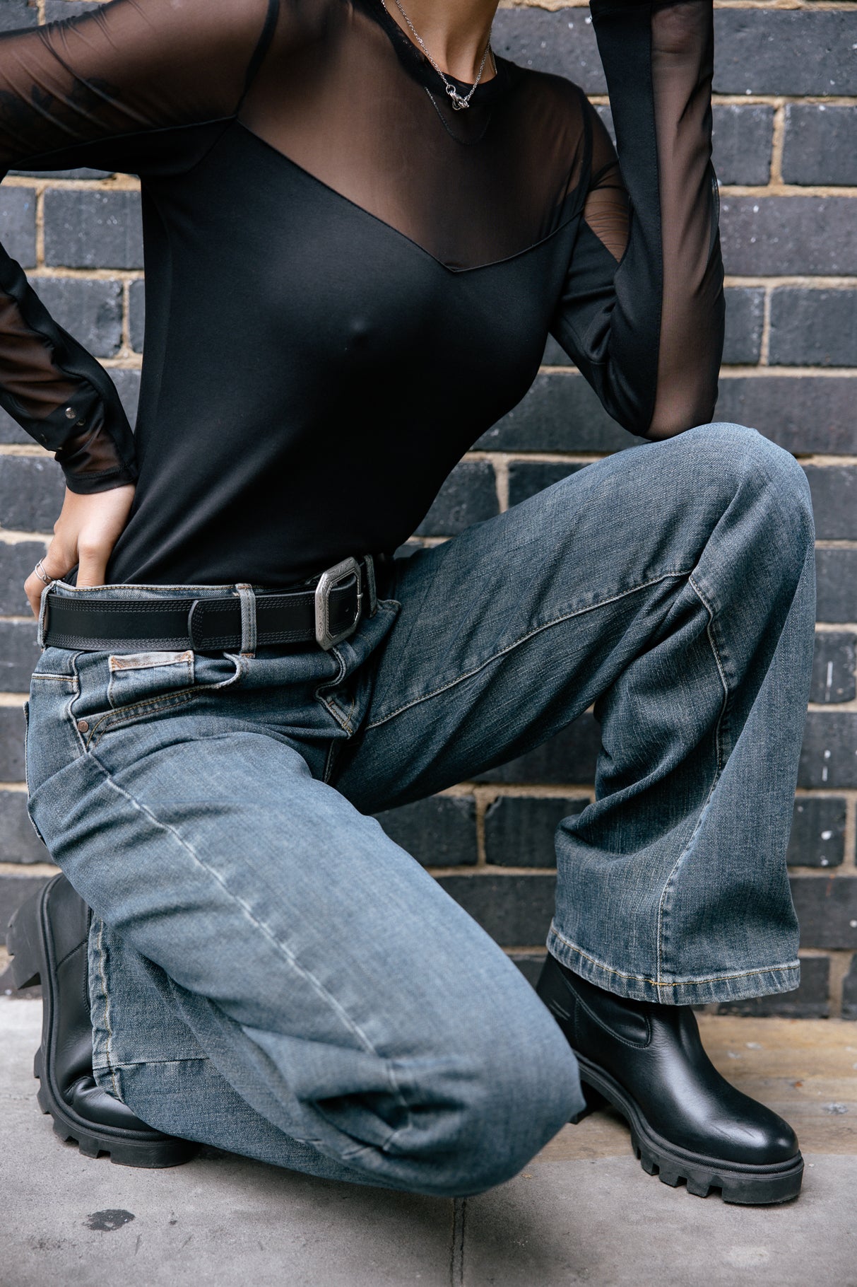 Jeans large taille basse Femme Agatha mitina | Freeman T. Porter