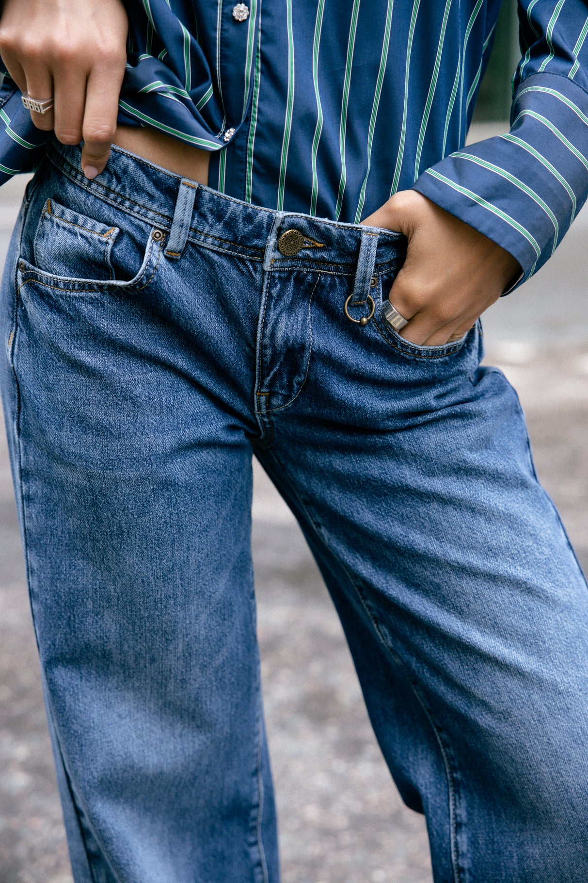 Jeans large taille basse Frau Agatha Denim magnus | Freeman T. Porter