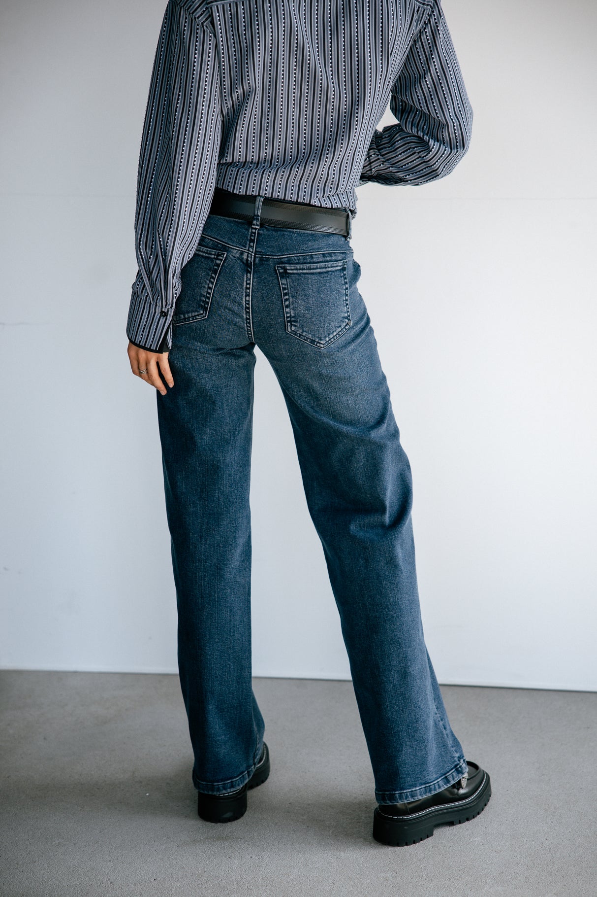 Jeans large taille basse Frau Agatha sirena | Freeman T. Porter