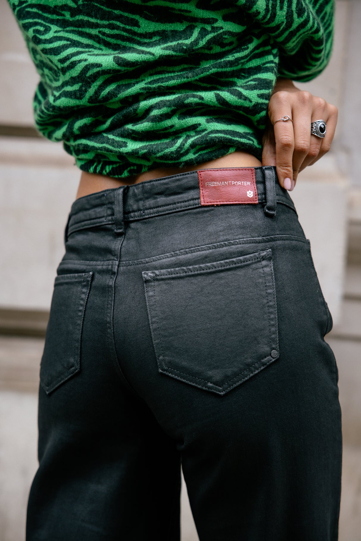Jeans large taille basse Frau Agatha plated | Freeman T. Porter