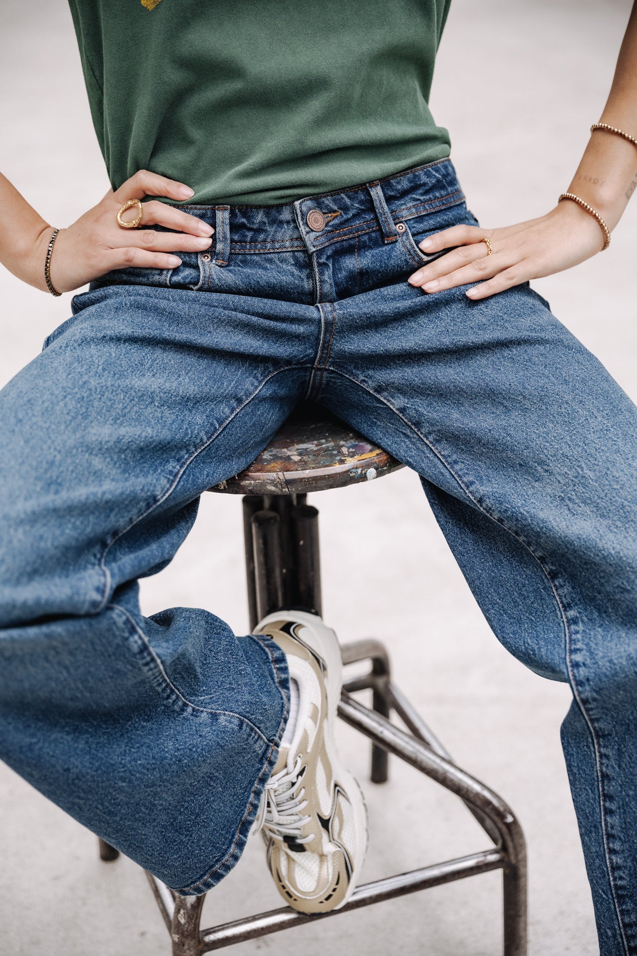 Jeans large taille basse Femme Agatha marvey | Freeman T. Porter