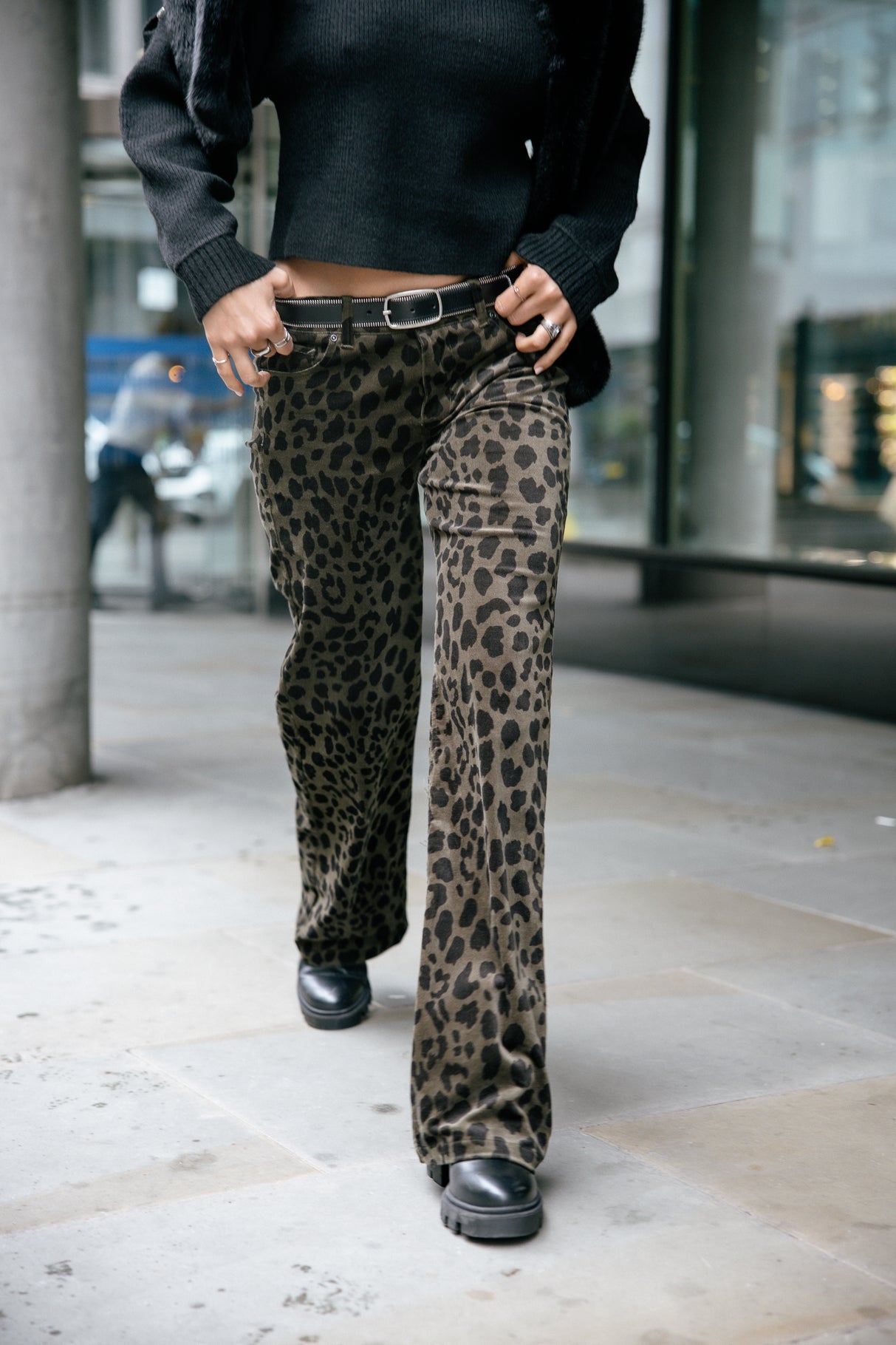 Pantalon large Femme Agatha Bachata olive night | Freeman T. Porter