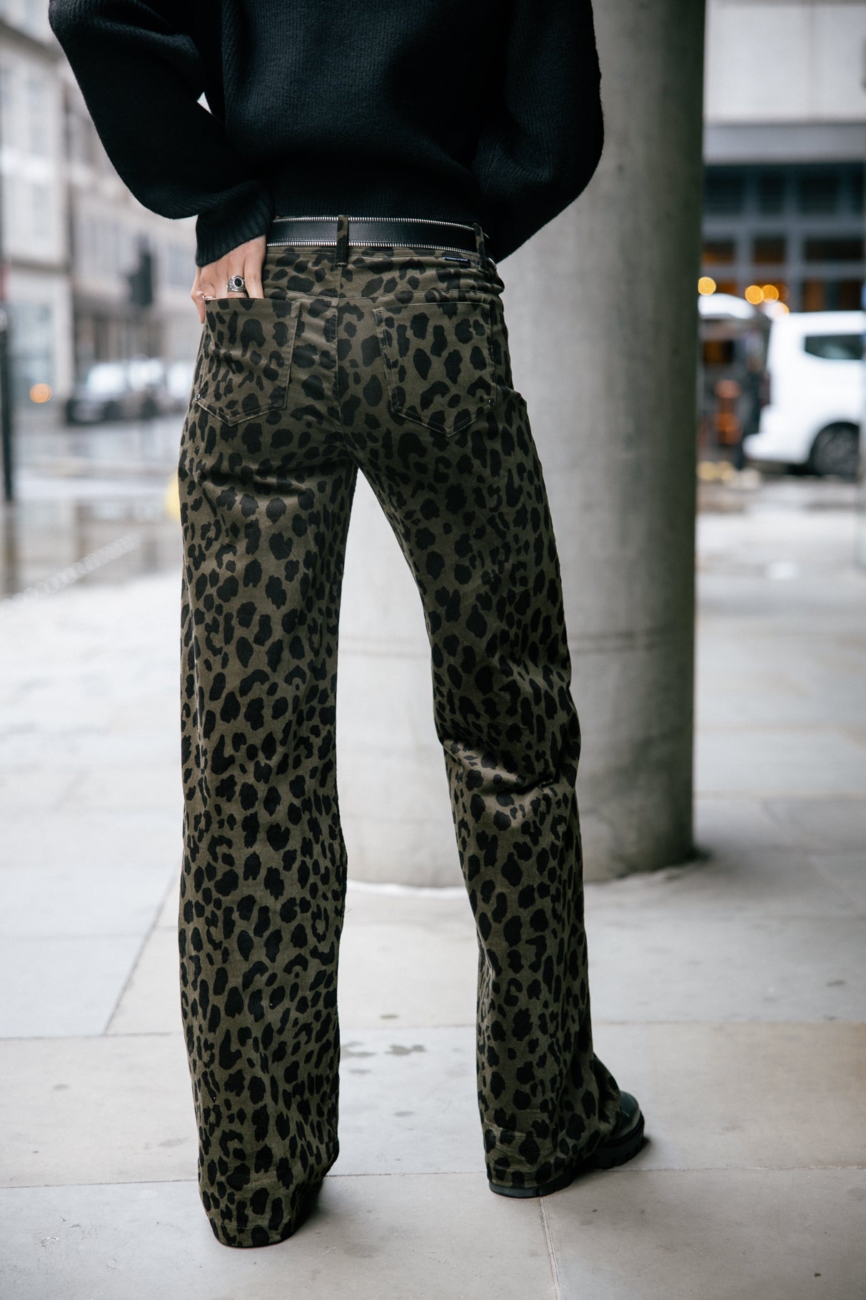 Pantalon large Femme Agatha Bachata olive night | Freeman T. Porter