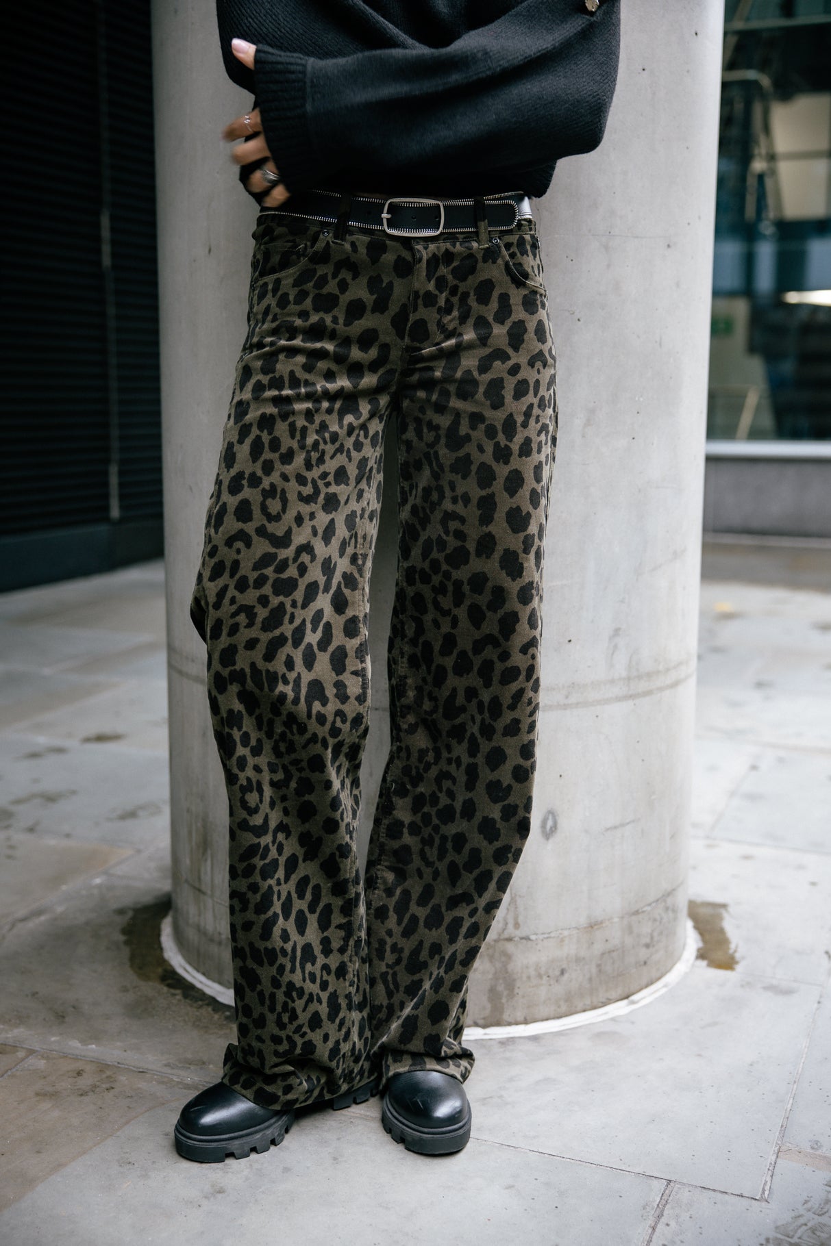 Pantalon large Femme Agatha Bachata olive night | Freeman T. Porter