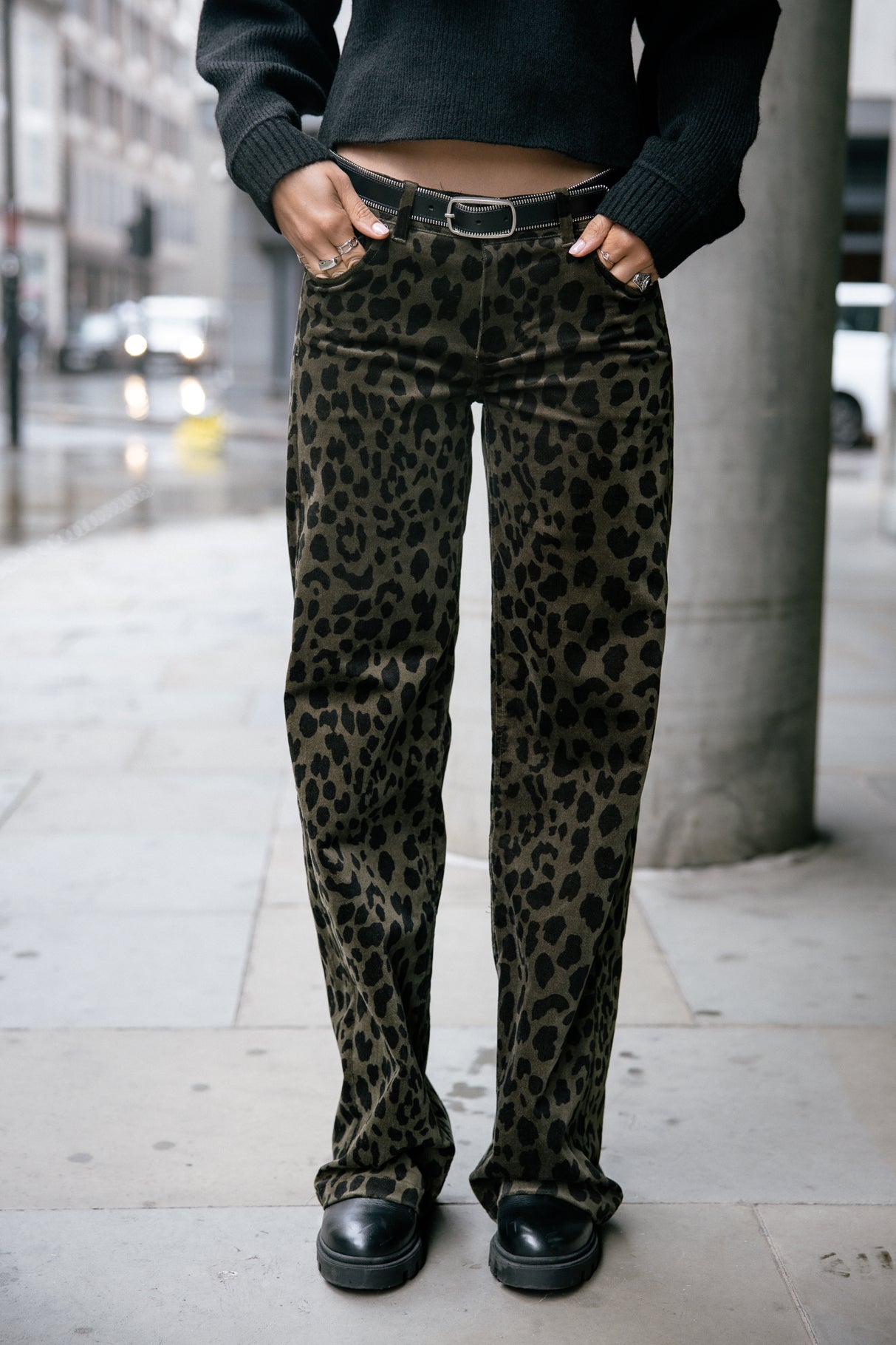 Pantalon large Femme Agatha Bachata olive night | Freeman T. Porter