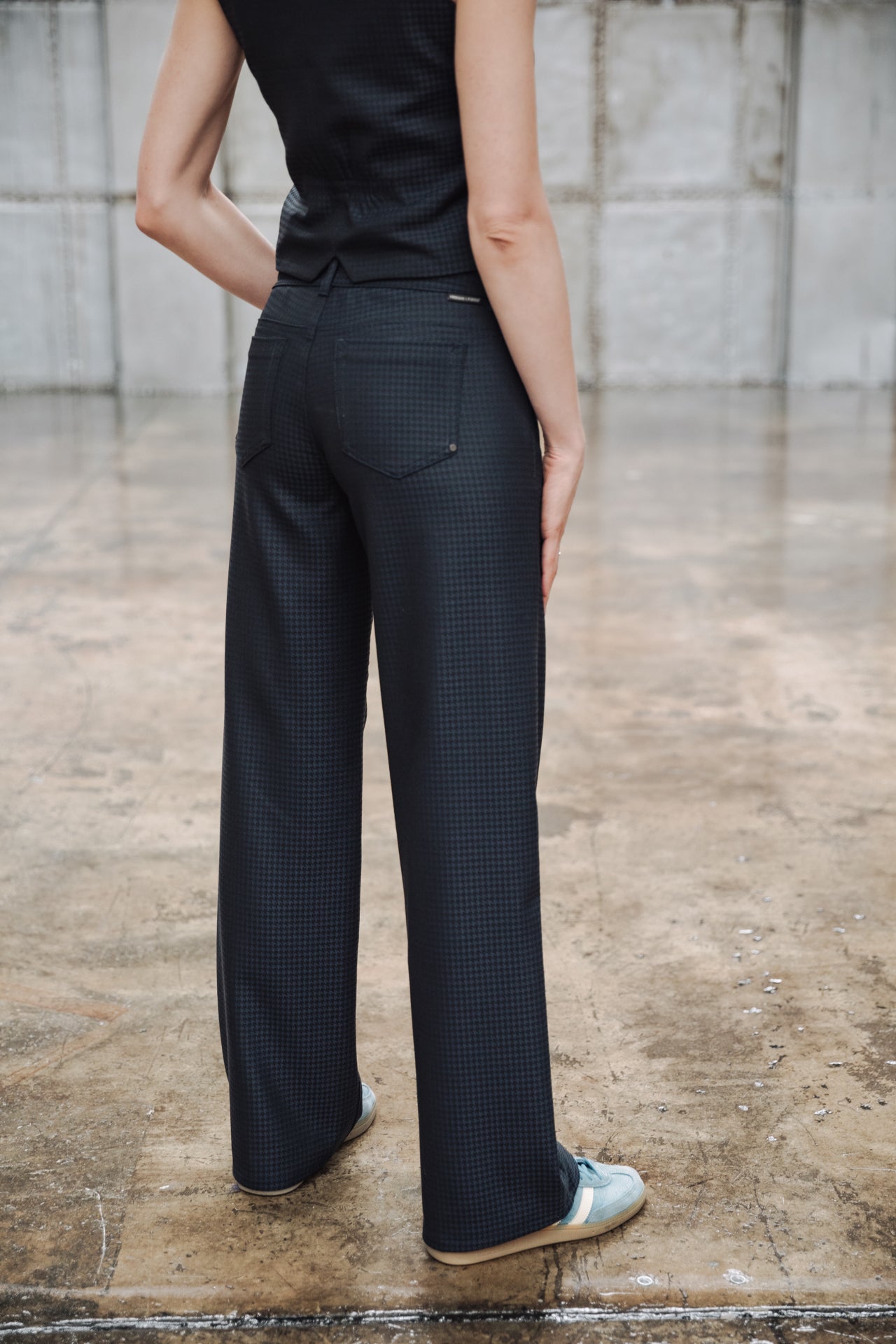 Pantalon large taille basse Femme Agatha Lawlands peacoat | Freeman T. Porter