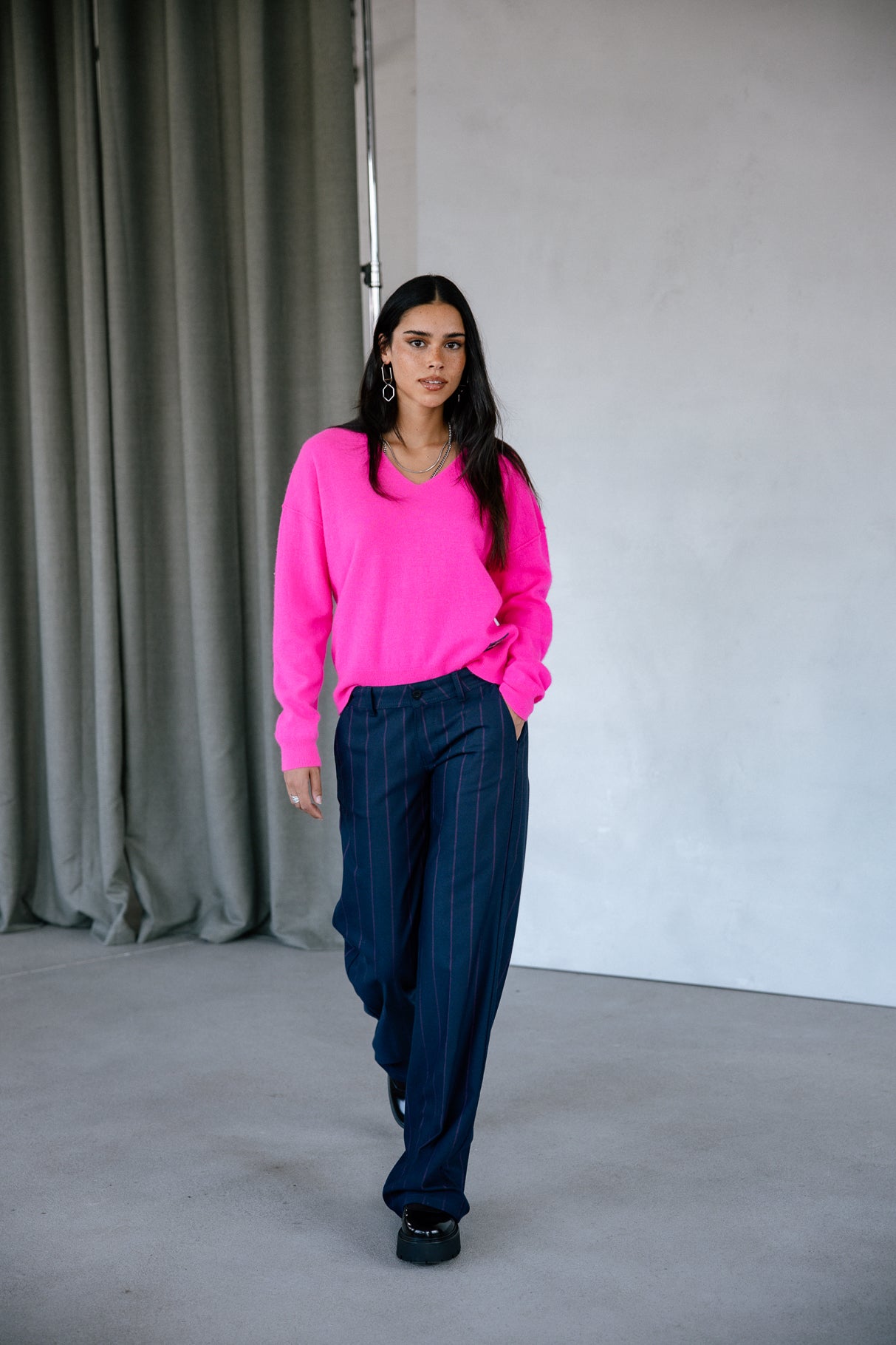 Pantalon large Femme Agatha Norfolk black | Freeman T. Porter