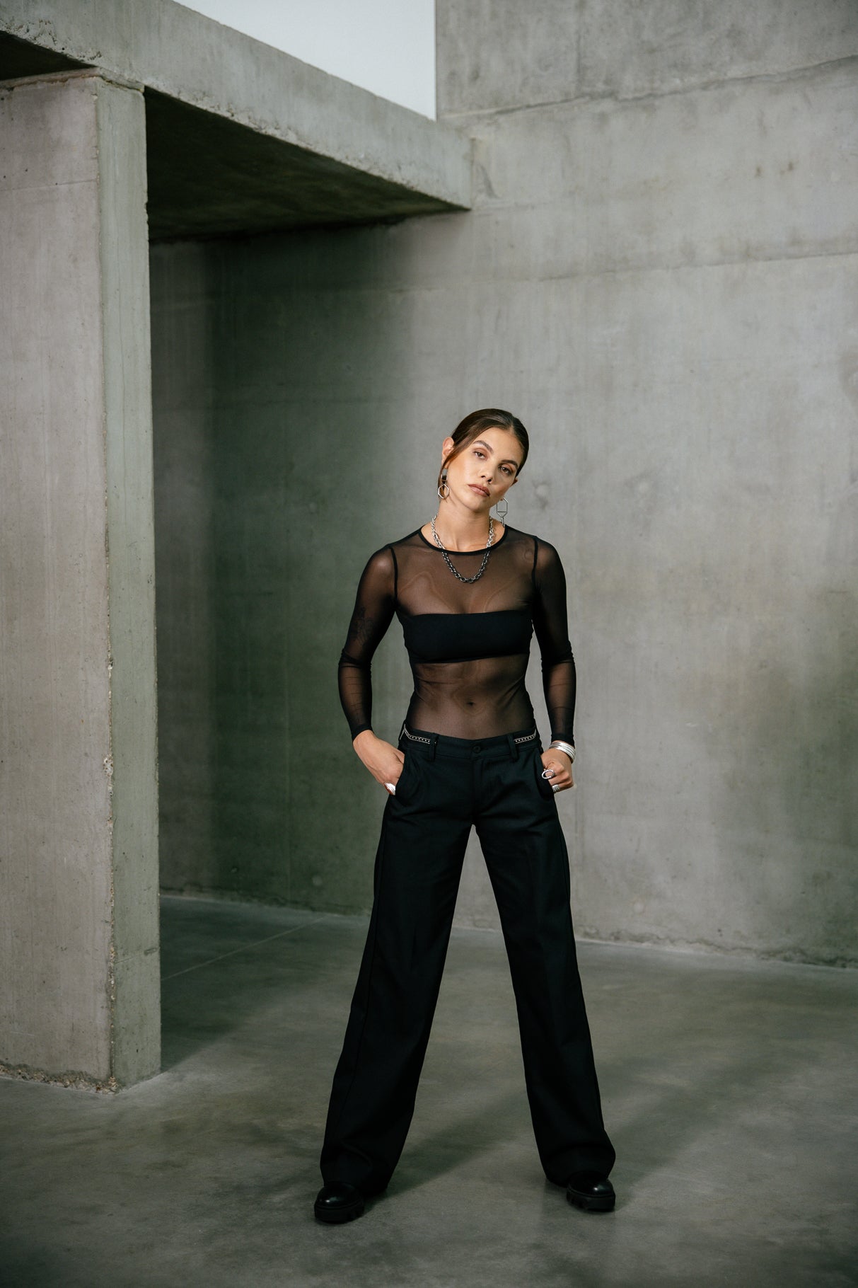 Weite Hose Frau Agatha Polyneo black | Freeman T. Porter