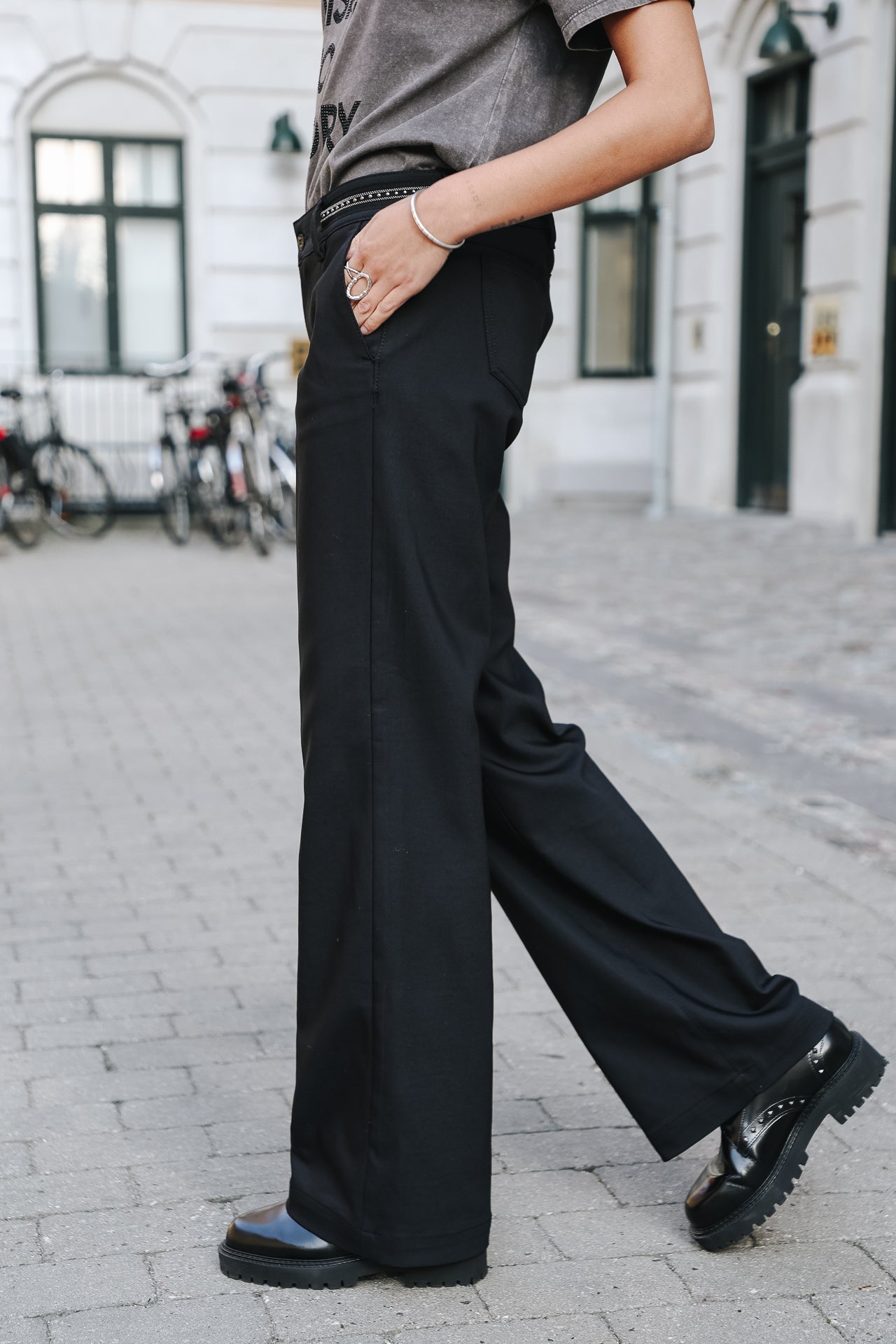 Pantalon large Femme Agatha Polyneo black | Freeman T. Porter