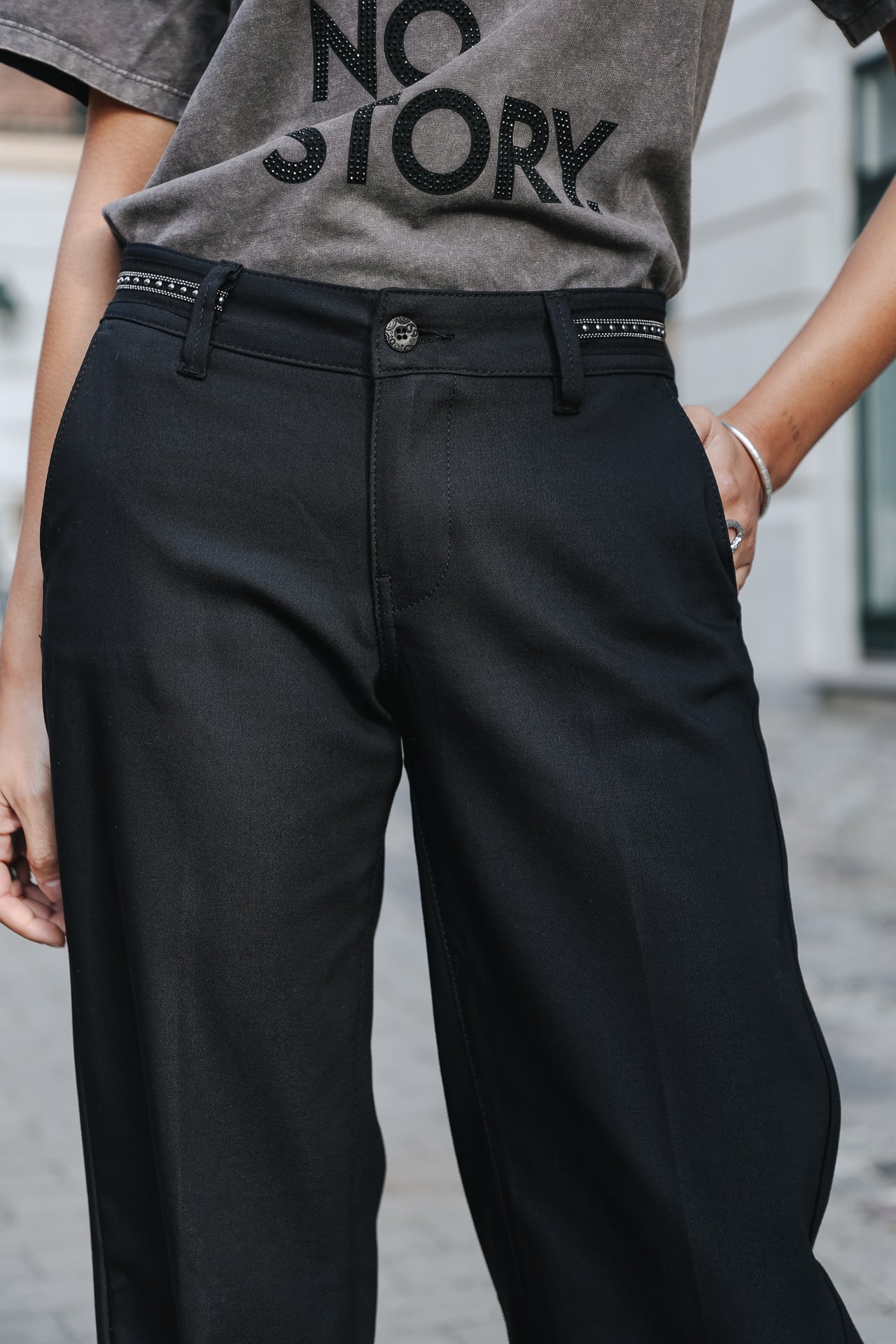 Pantalon large Femme Agatha Polyneo black | Freeman T. Porter