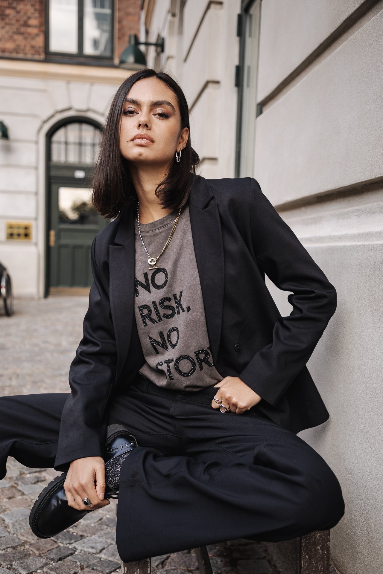 Pantalon large Femme Agatha Polyneo black | Freeman T. Porter