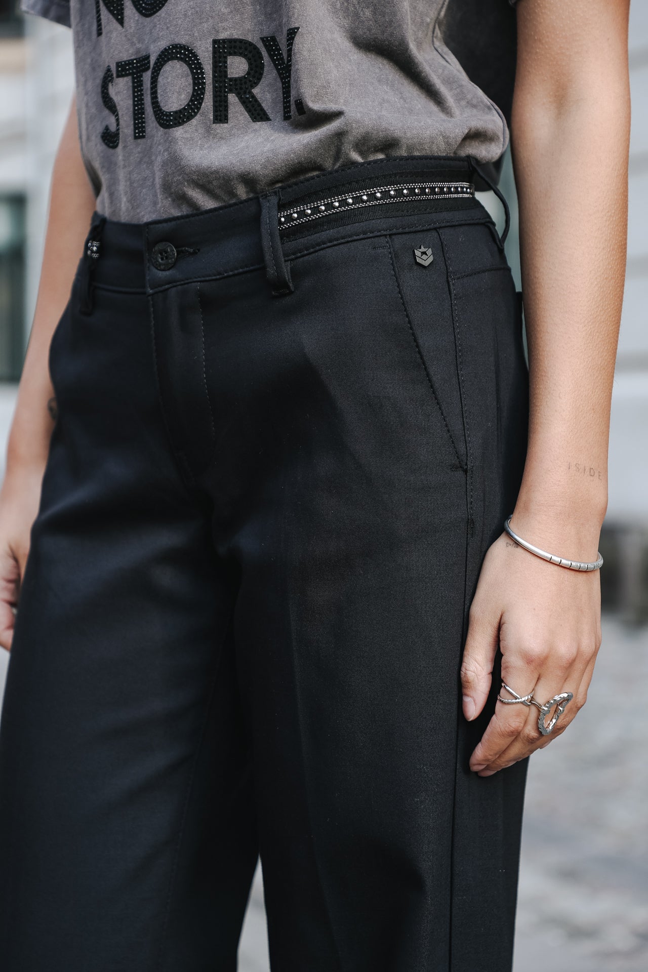 Pantalon large Femme Agatha Polyneo black | Freeman T. Porter