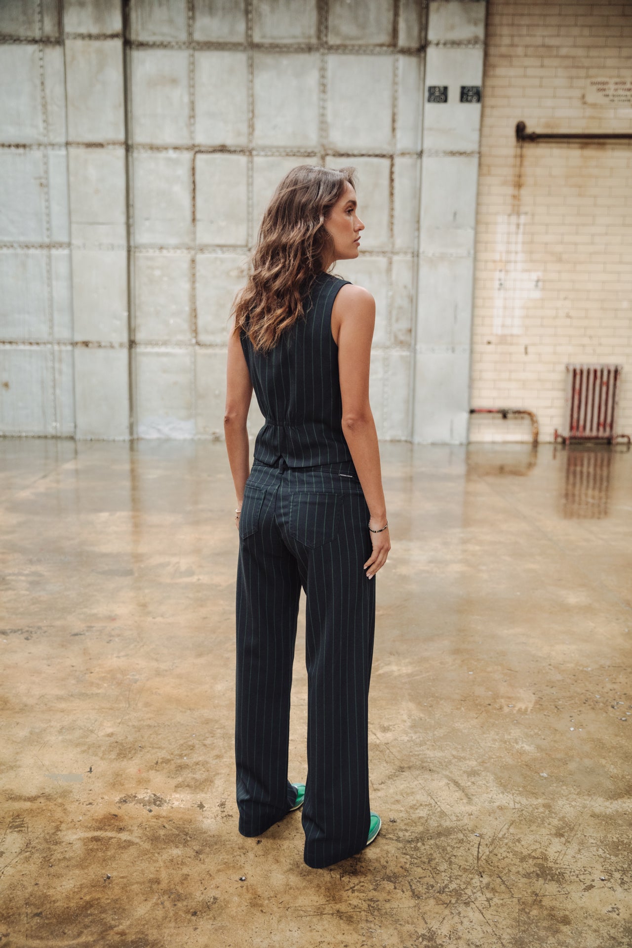 Pantalon large taille basse Femme Agatha Society dark navy | Freeman T. Porter