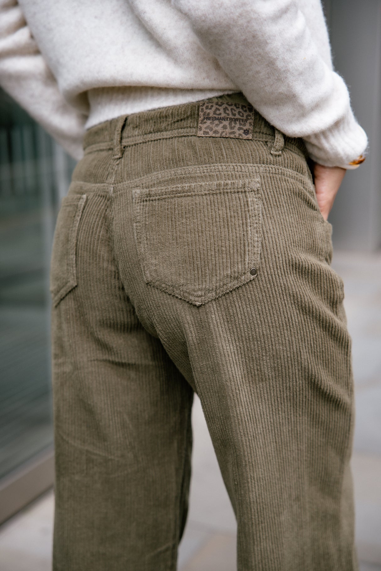 Pantalon large Femme Agatha Veluto forest night | Freeman T. Porter